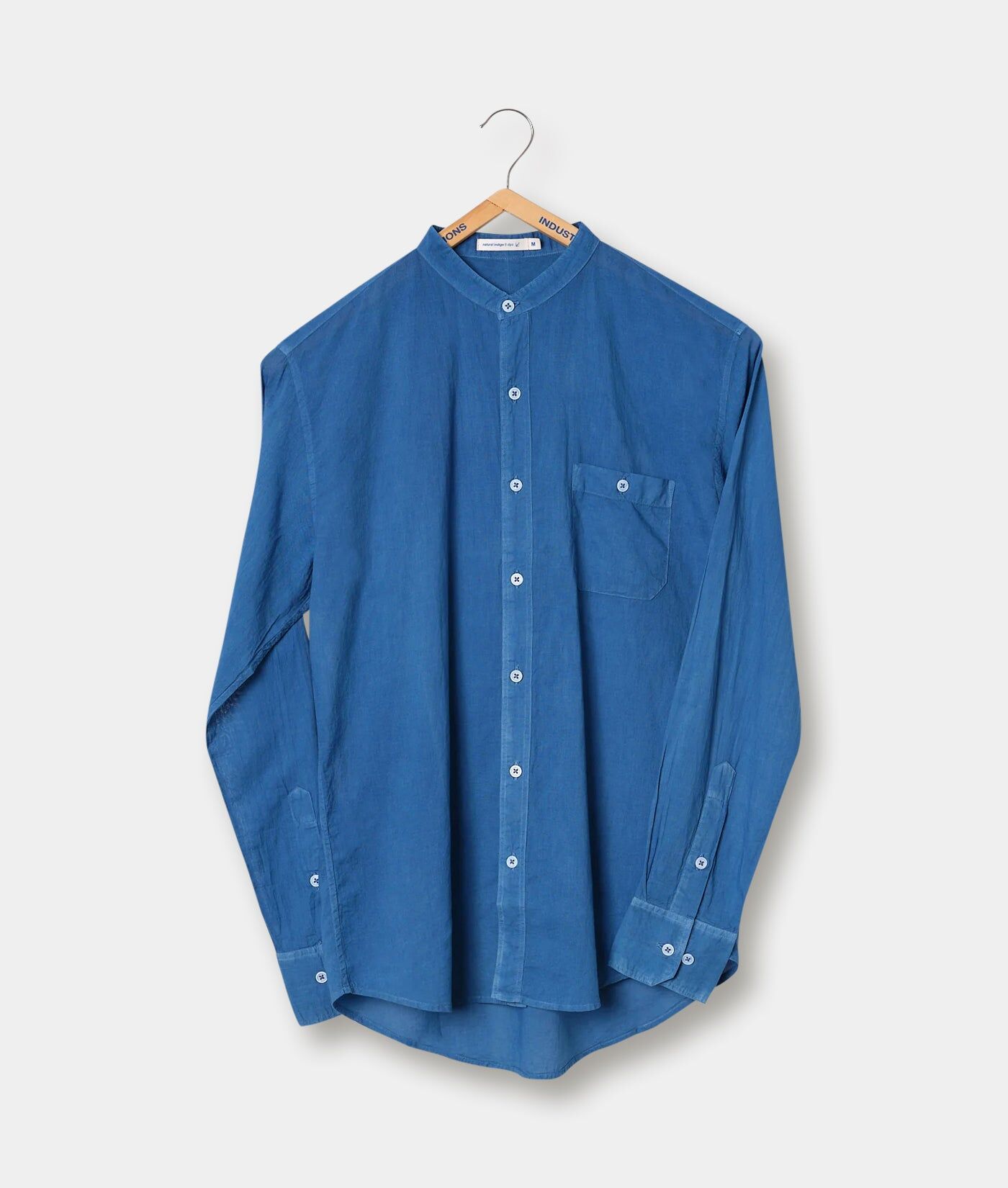 Band Collar Madras Shirt - Long Sleeve_2