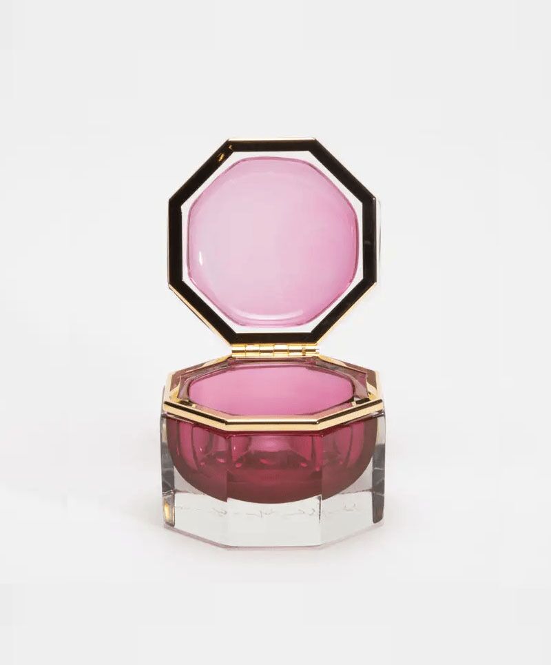 Ruby glass box.