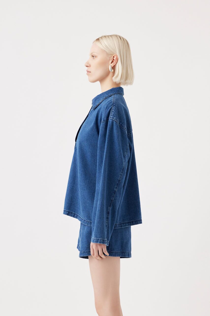 Sofia Long Sleeve Shirt Moderna Blue_2