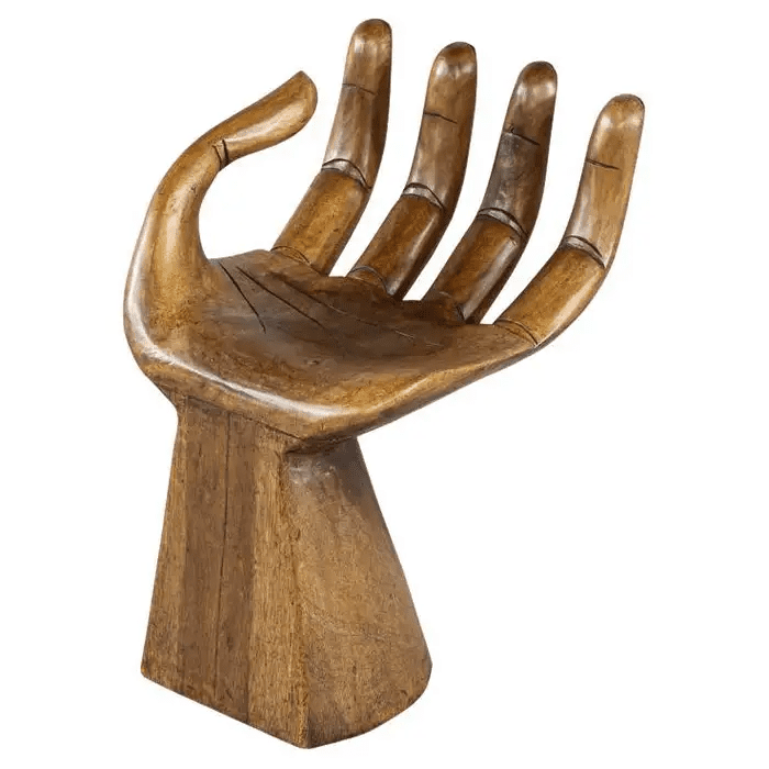 Hand shaped chair.
