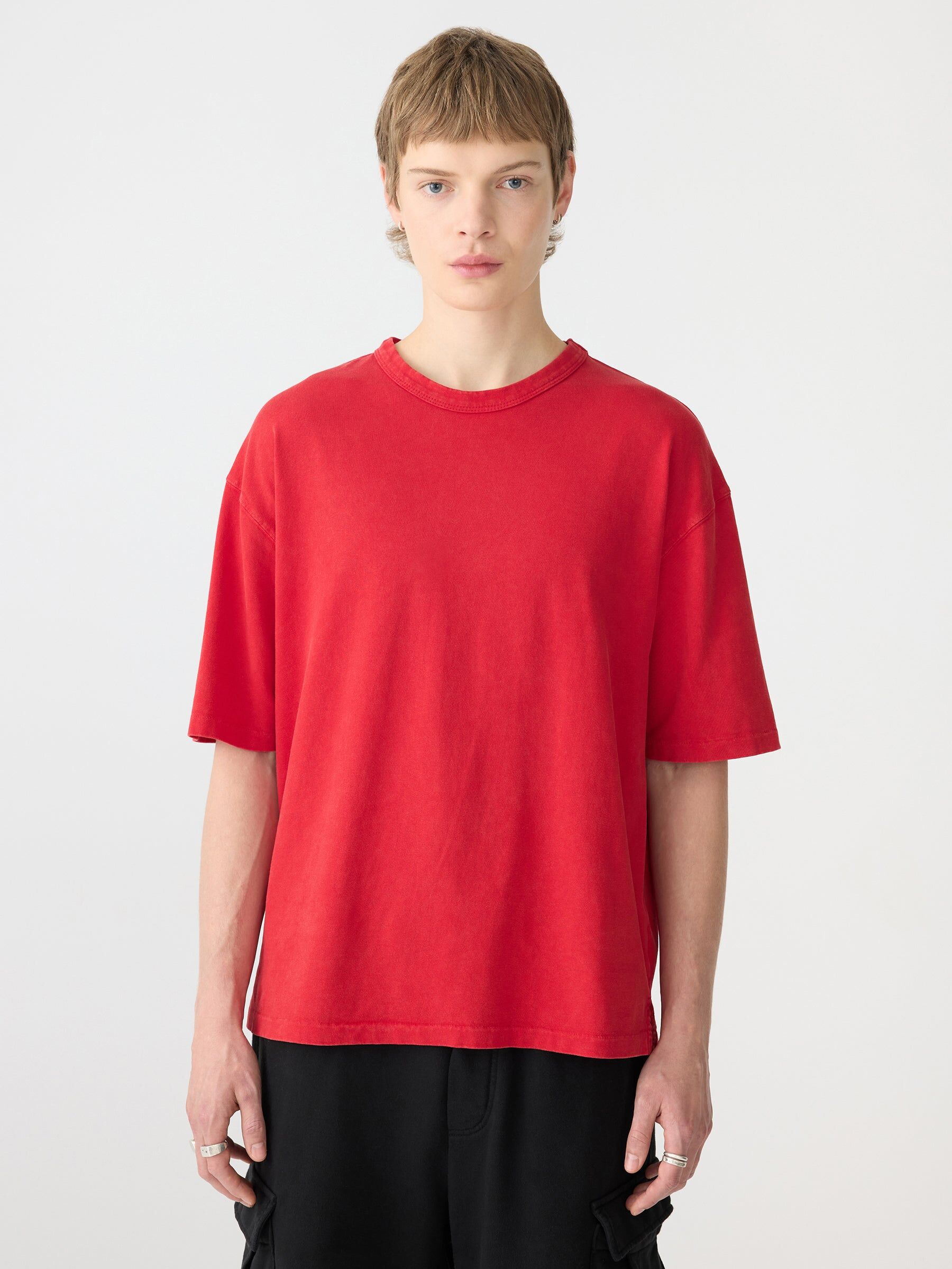 acid wash short sleeve boxy t shirt 2