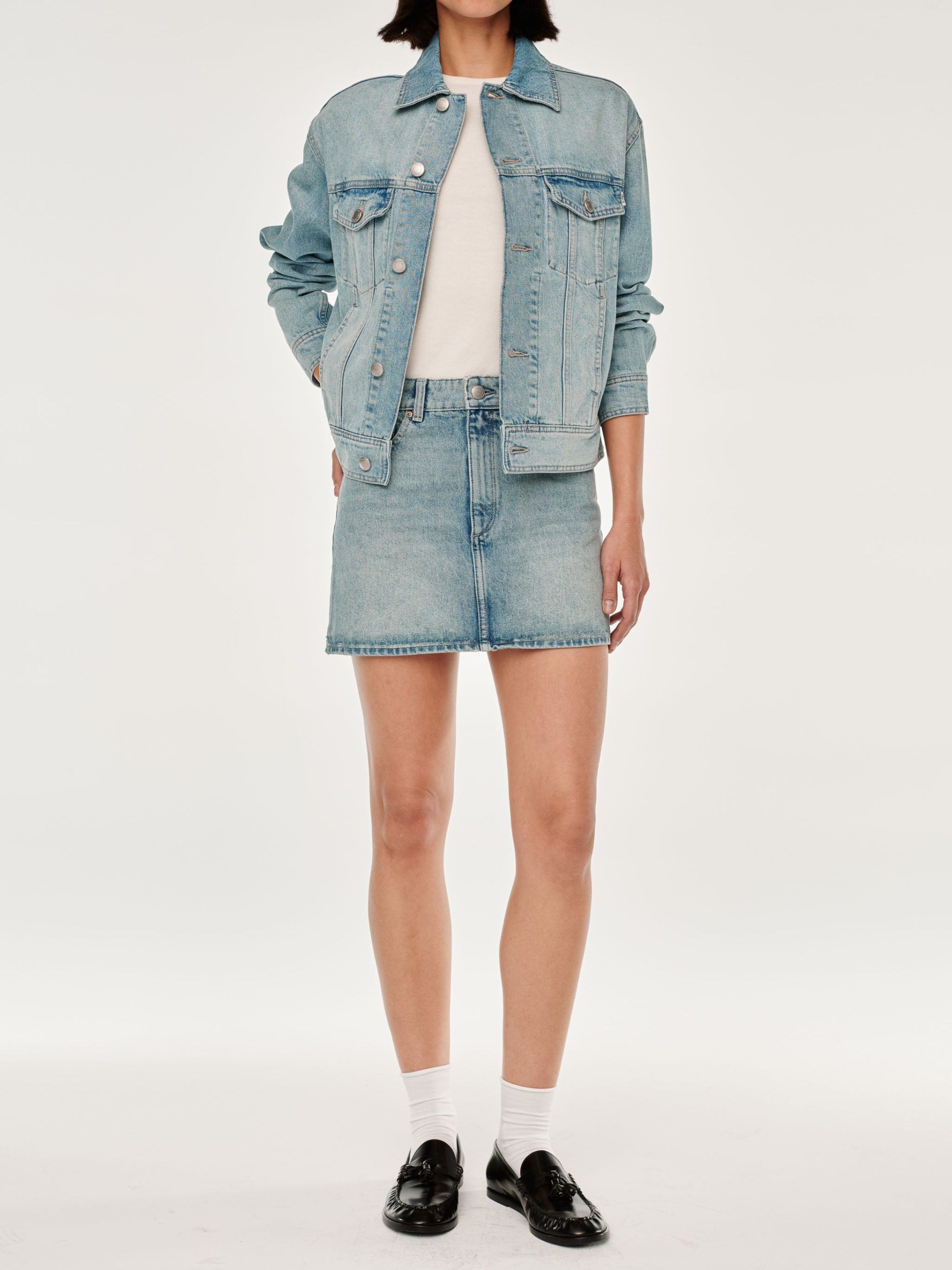 alma denim skirt mini daydream 1