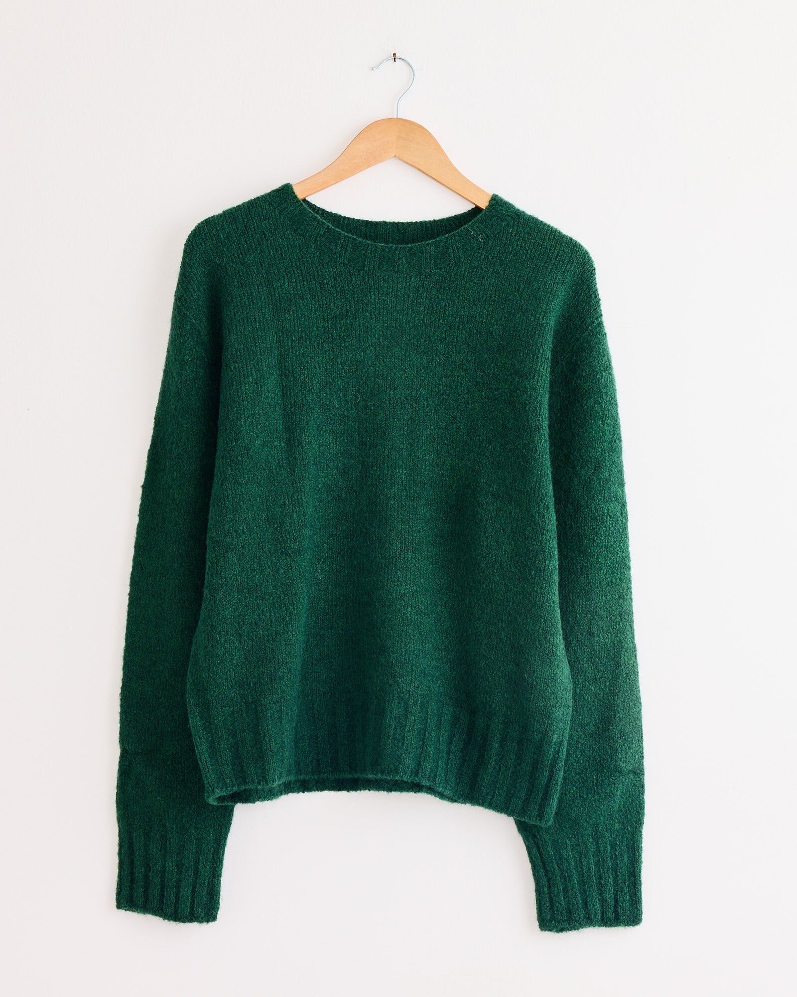 alpaca blend wholegarment knit in green 1