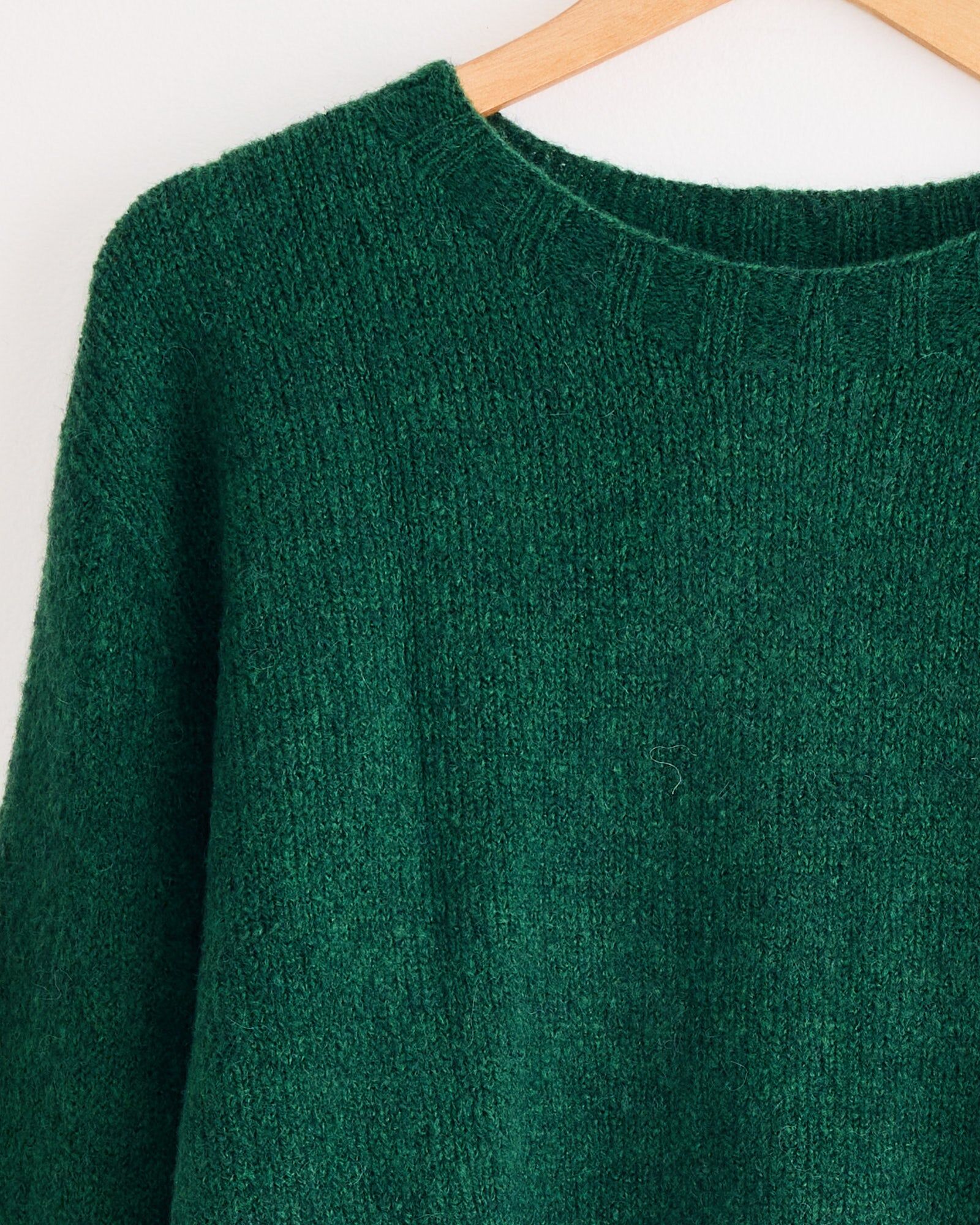 alpaca blend wholegarment knit in green 2