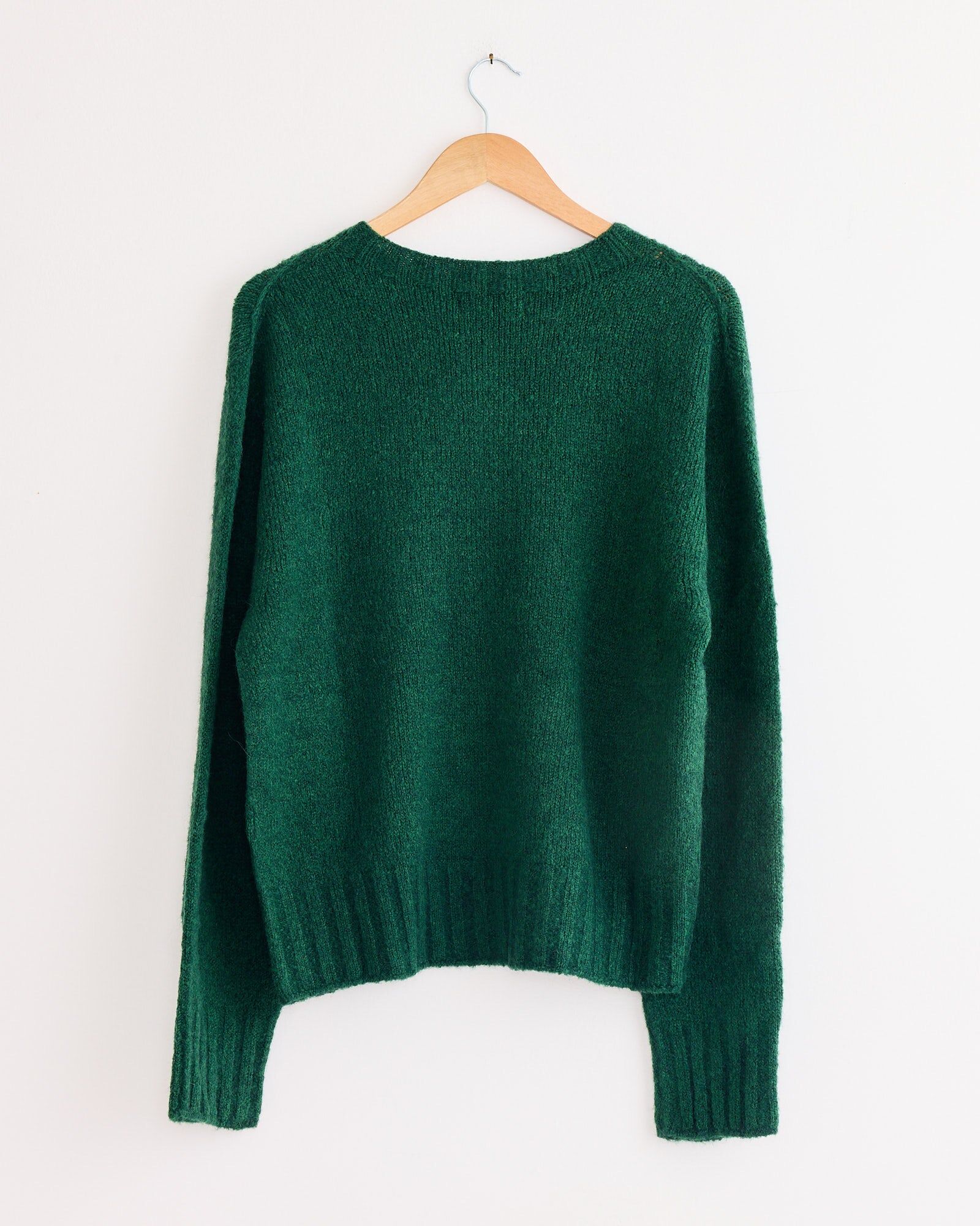 alpaca blend wholegarment knit in green 3
