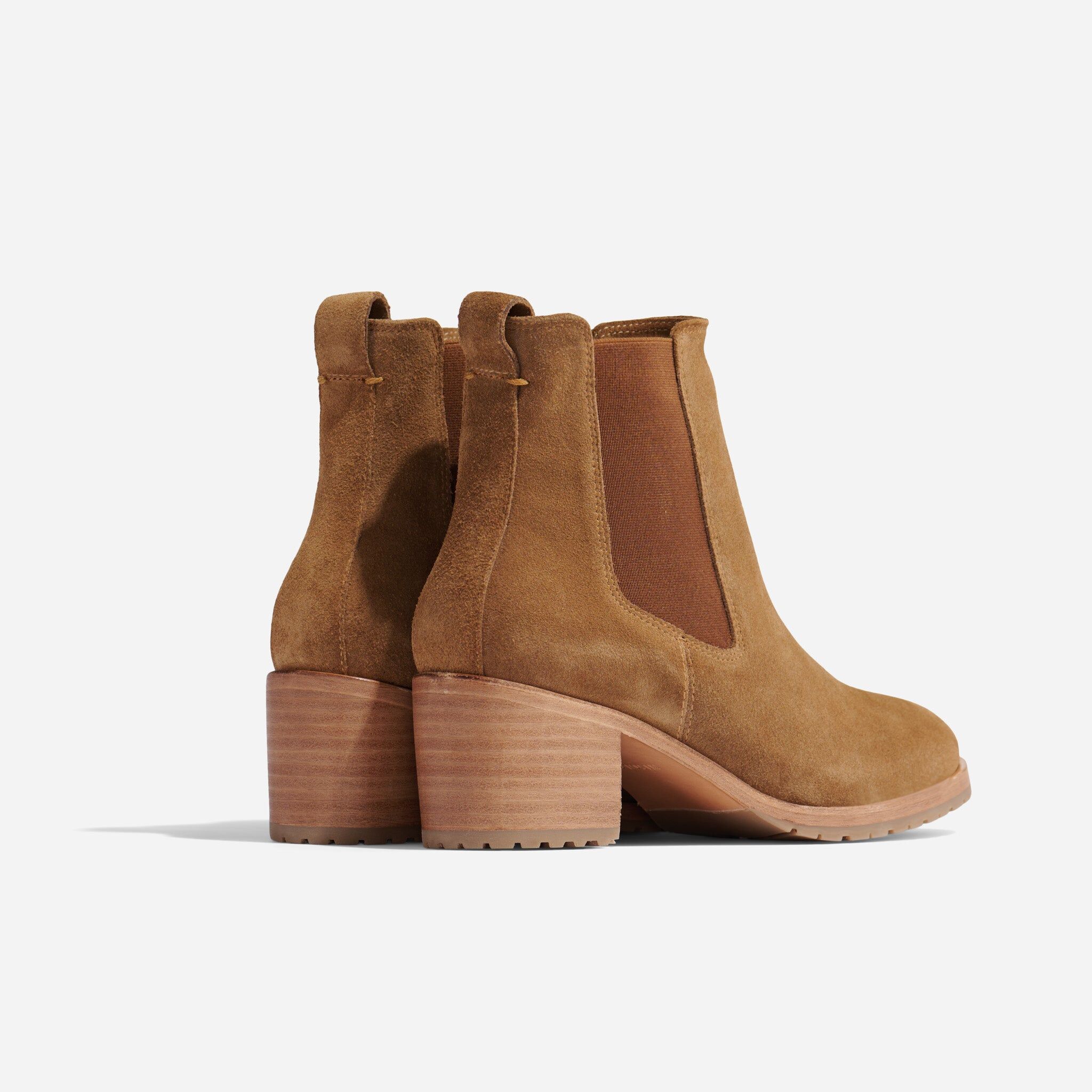 ana go to heeled chelsea boot taupe suede 2