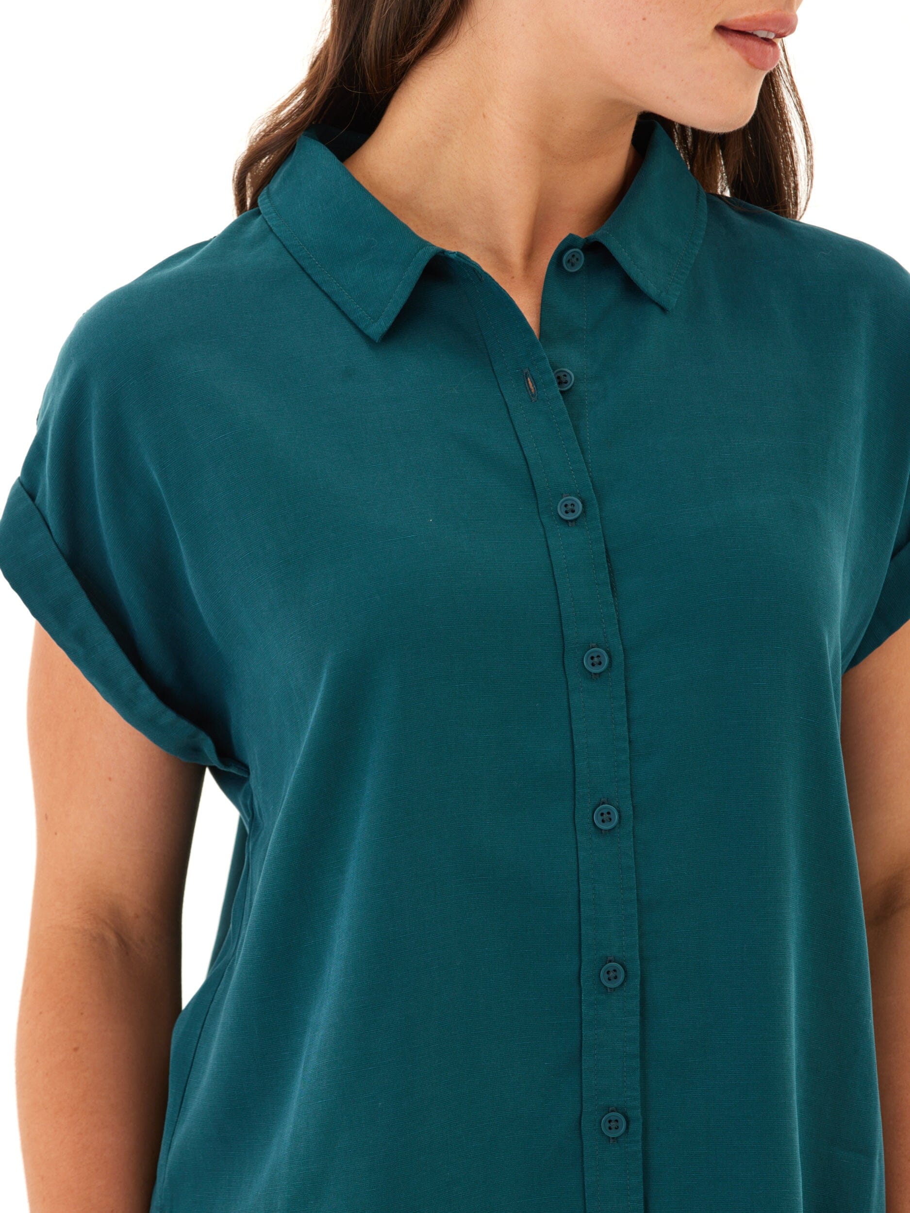 arianna breezy linen short sleeve button up 2