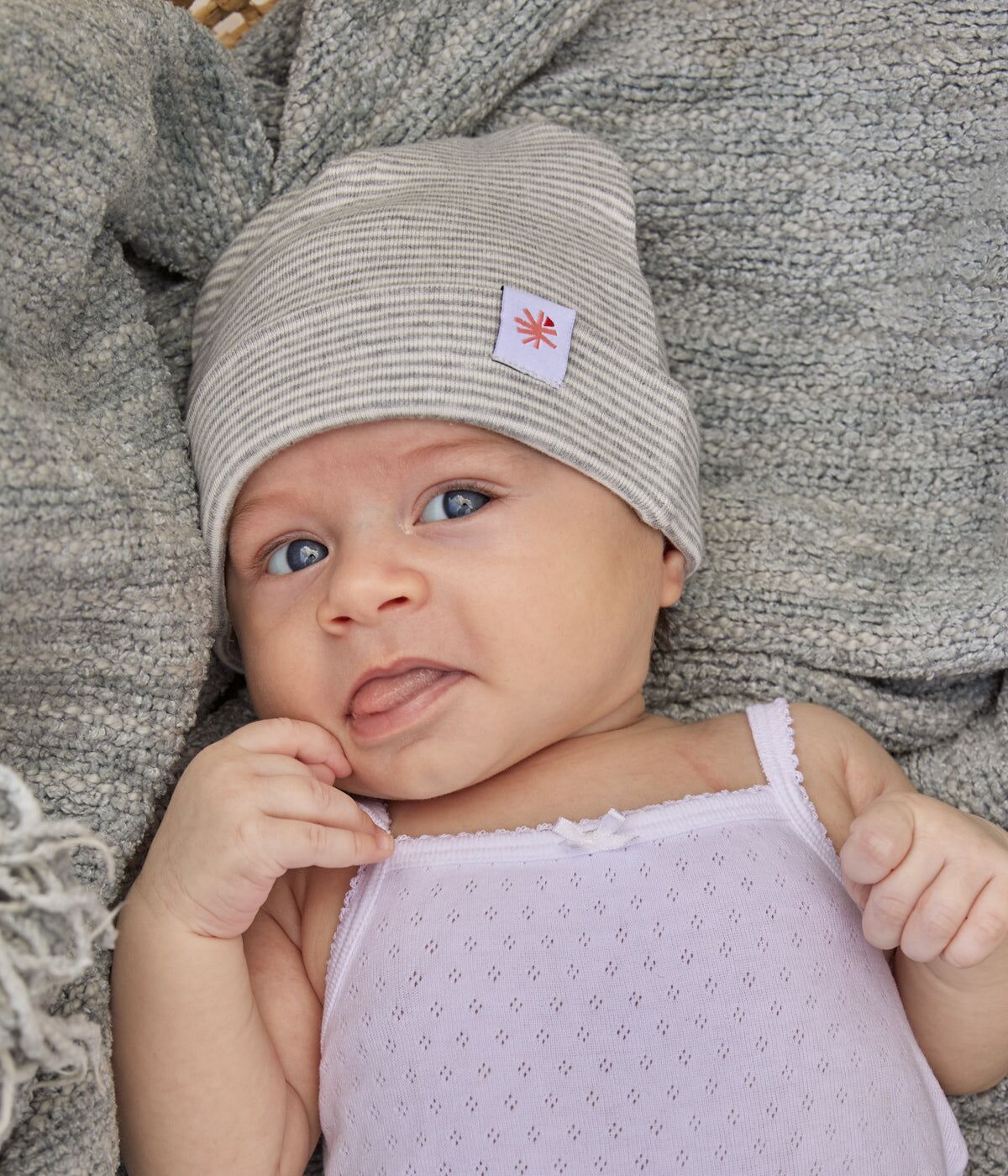 baby beanie grey 2