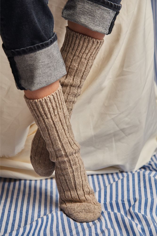 berthe wool socks beige 1