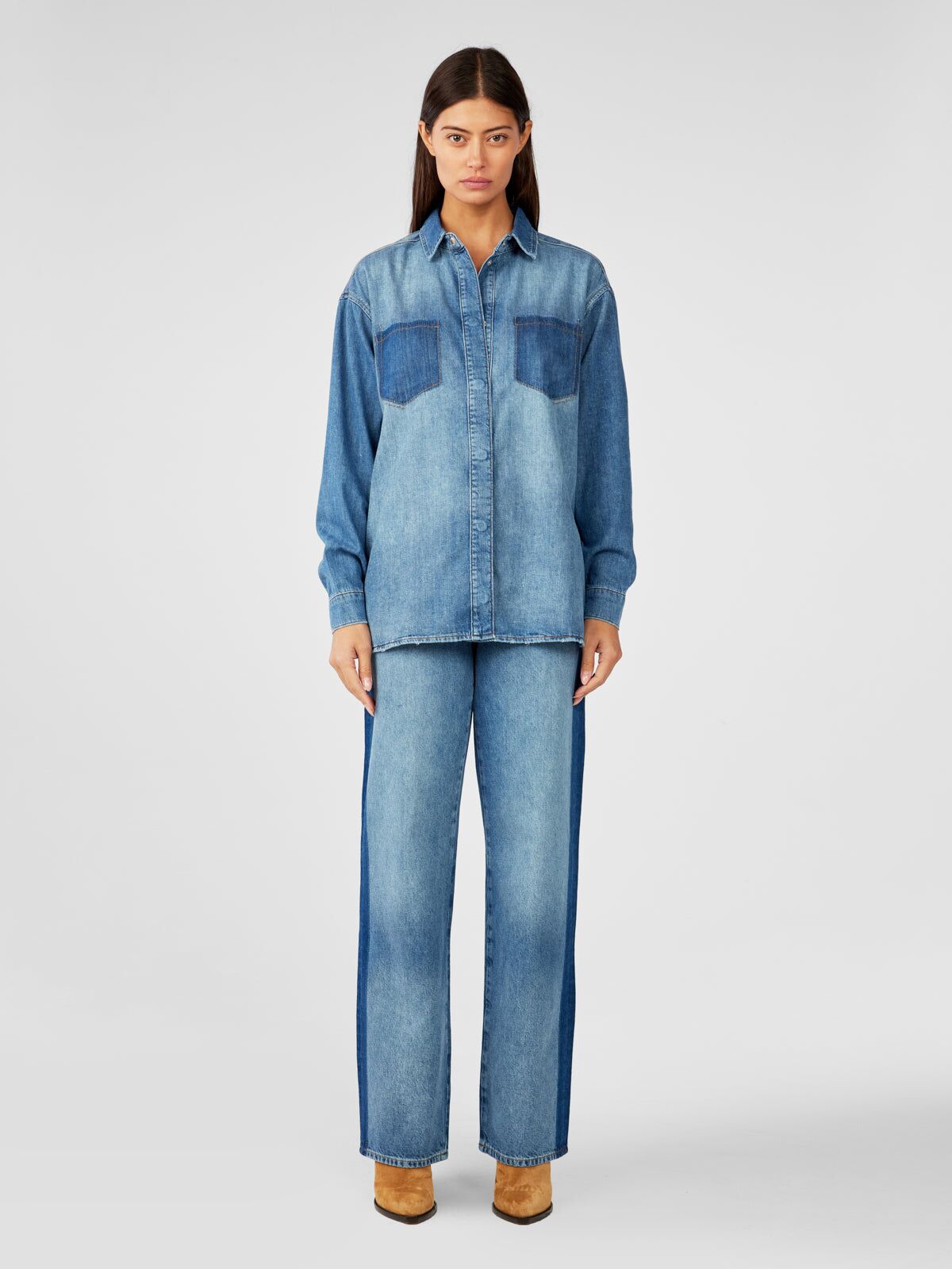 charlotte oversized denim shirt shadow indigo 1