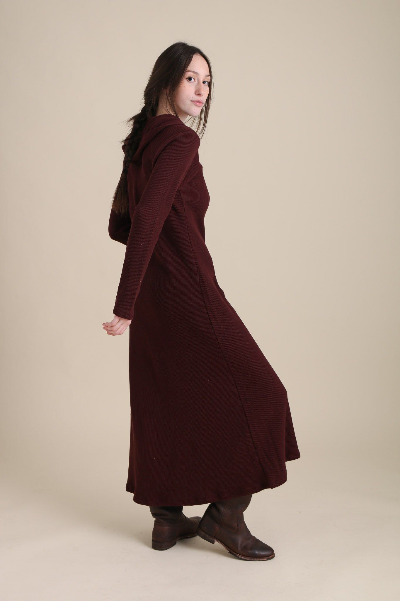 compass cardigan in wine 1