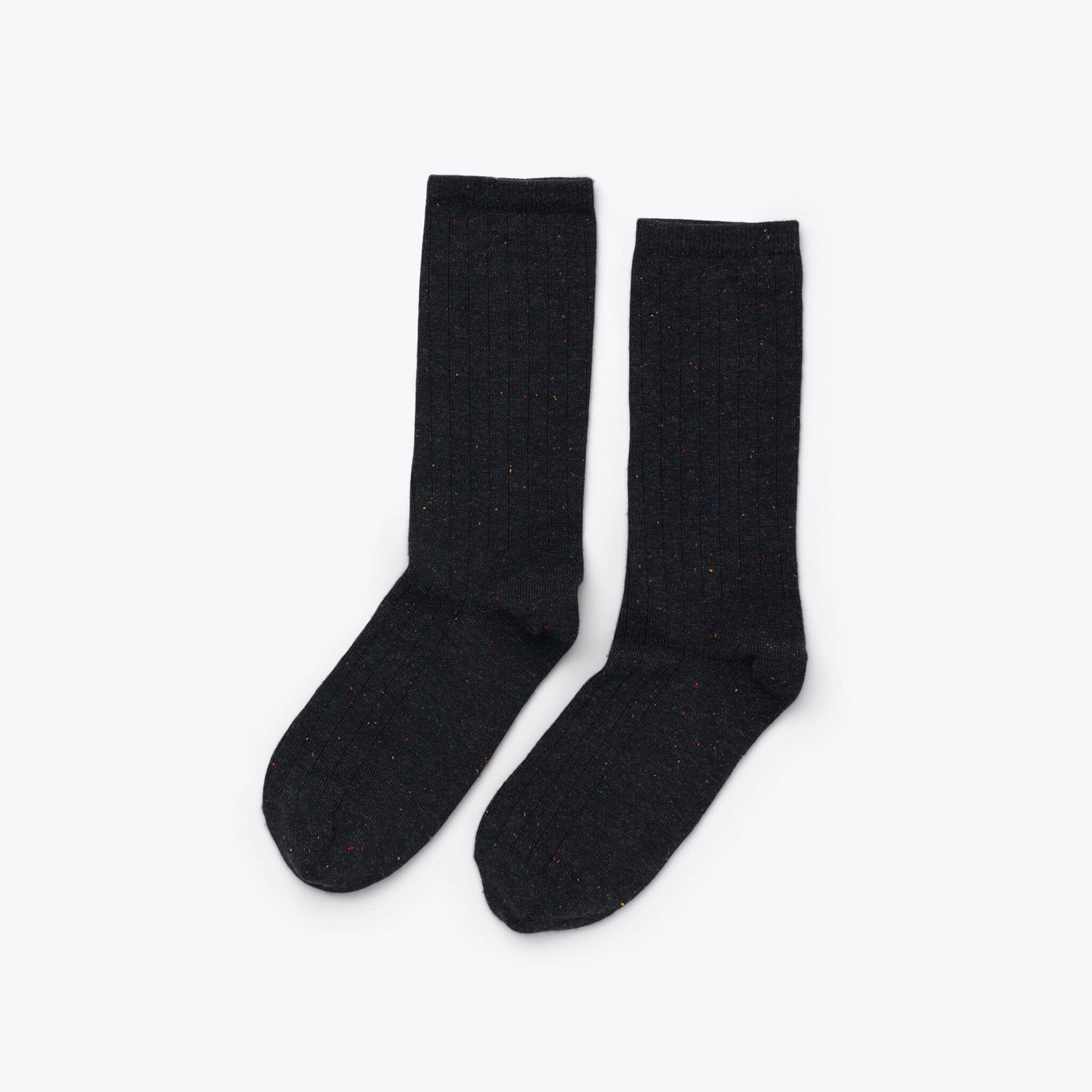 cotton crew sock black multicolor marl 1