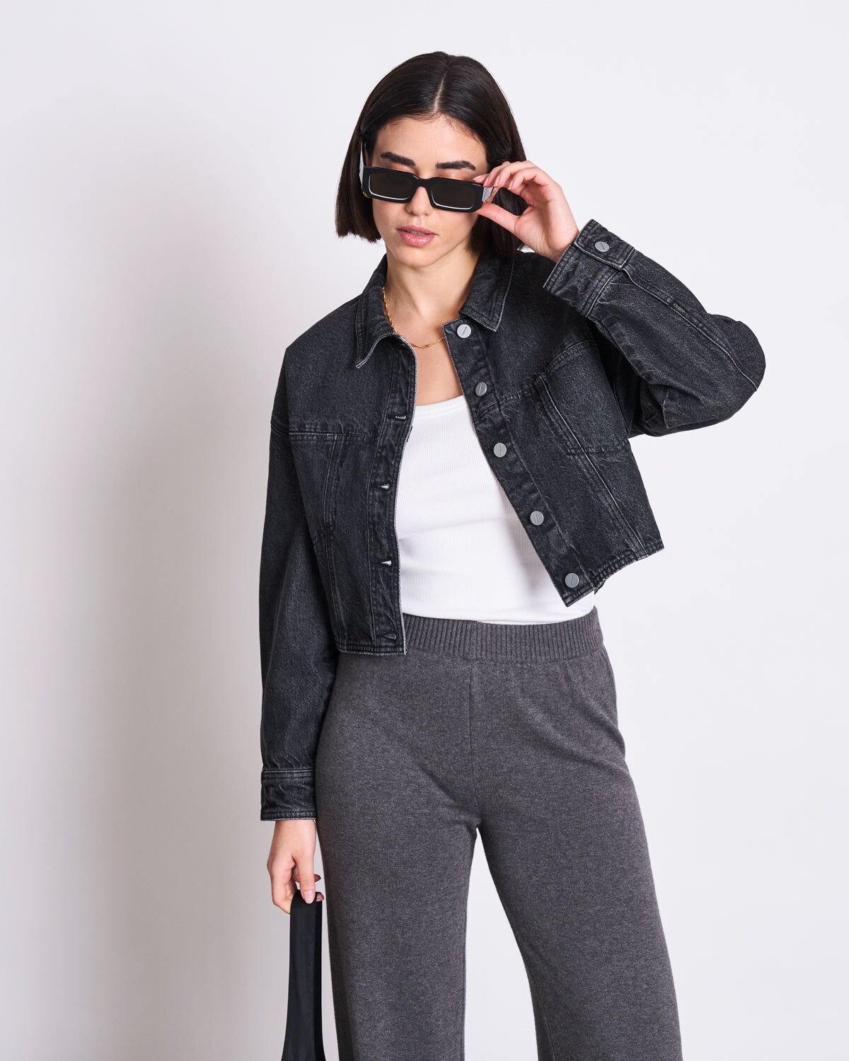 denim jacket aria faded black 2