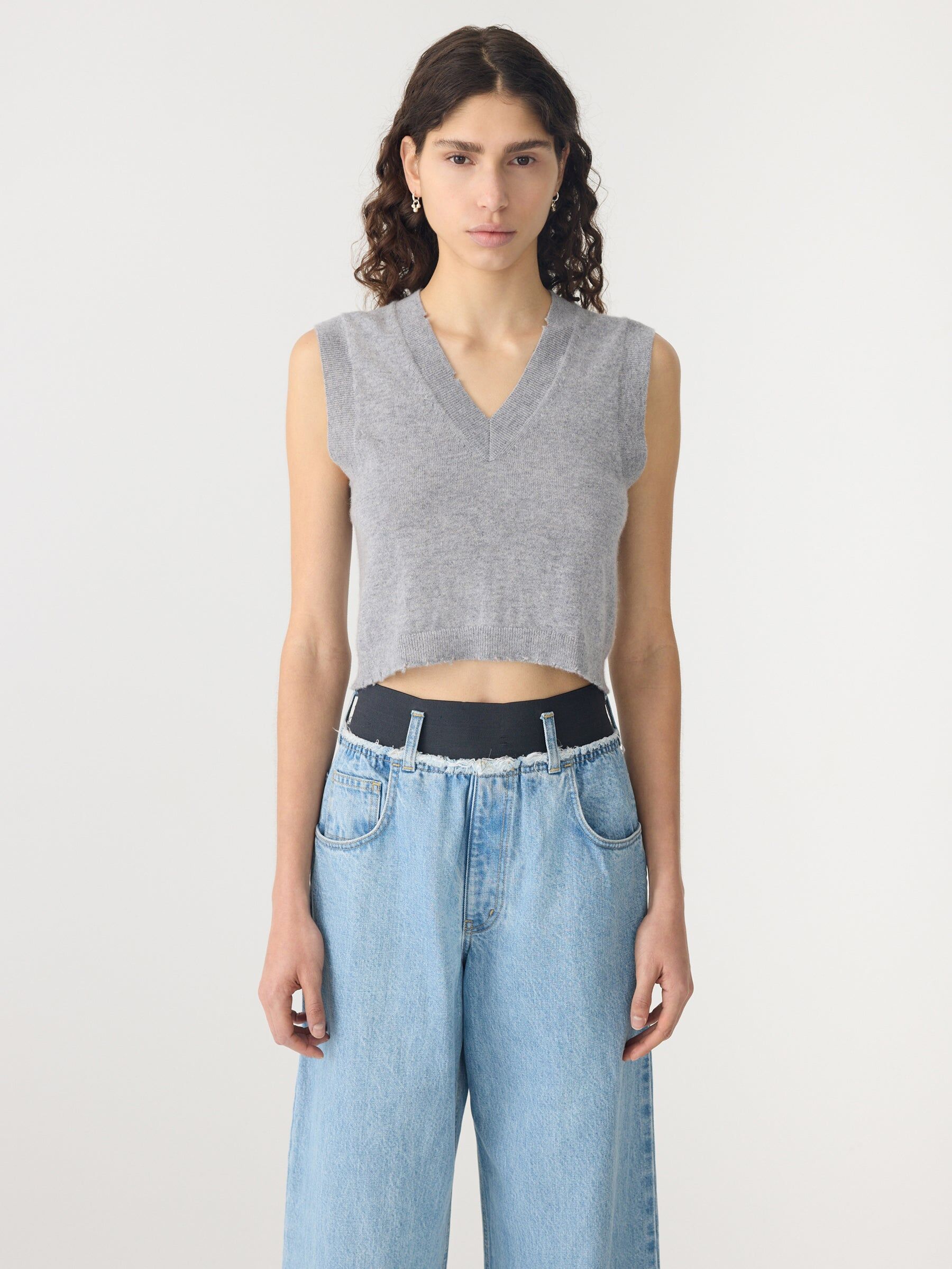 distressed v neck vest 2