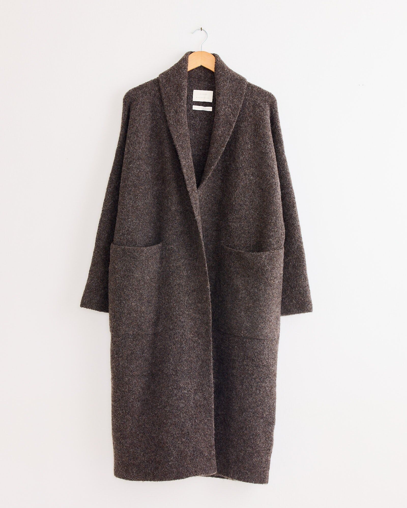 double face long coat in blackened 1