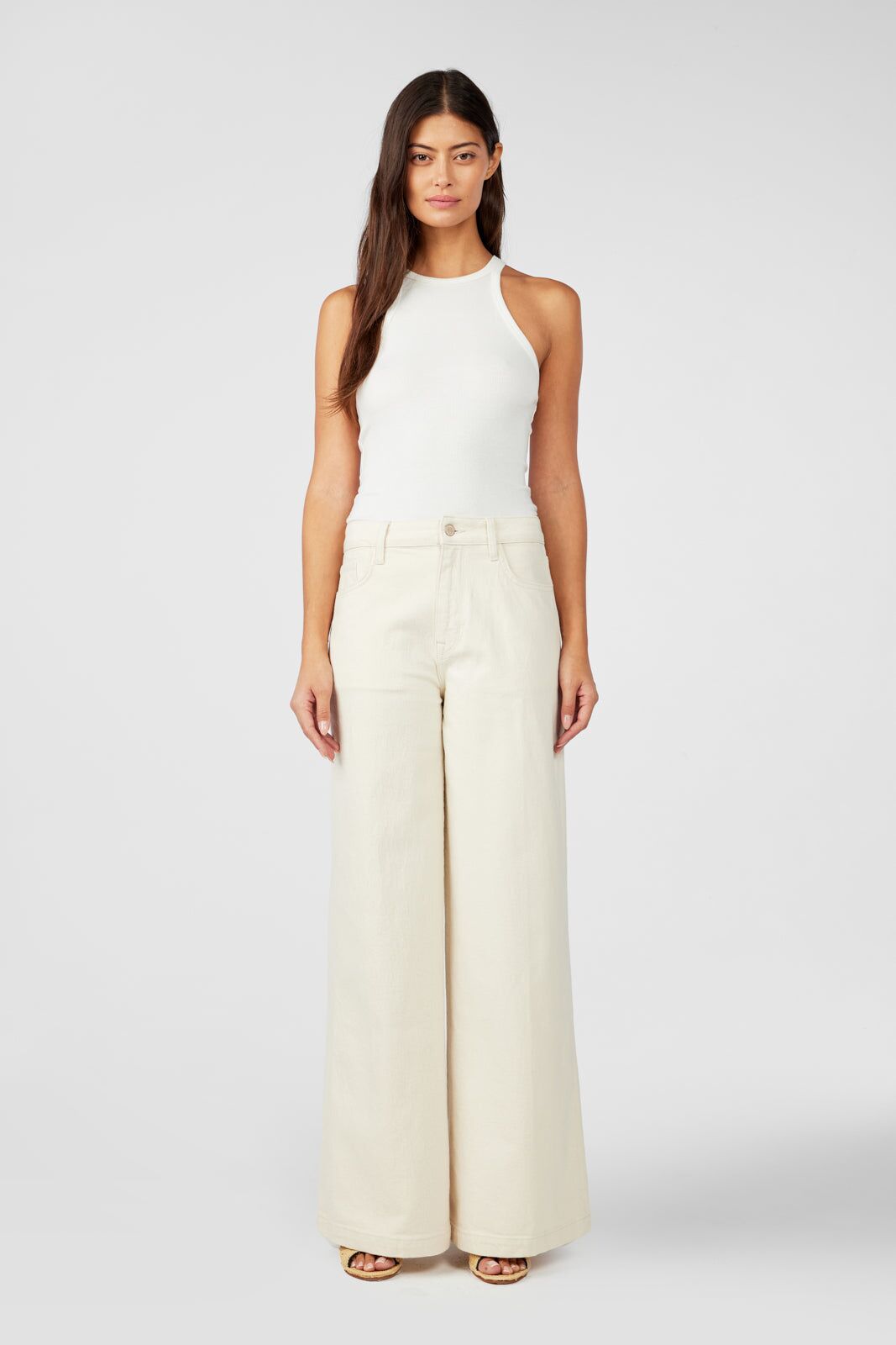 fonda high rise wide leg off white 1