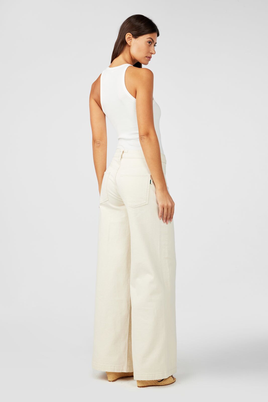 fonda high rise wide leg off white 3