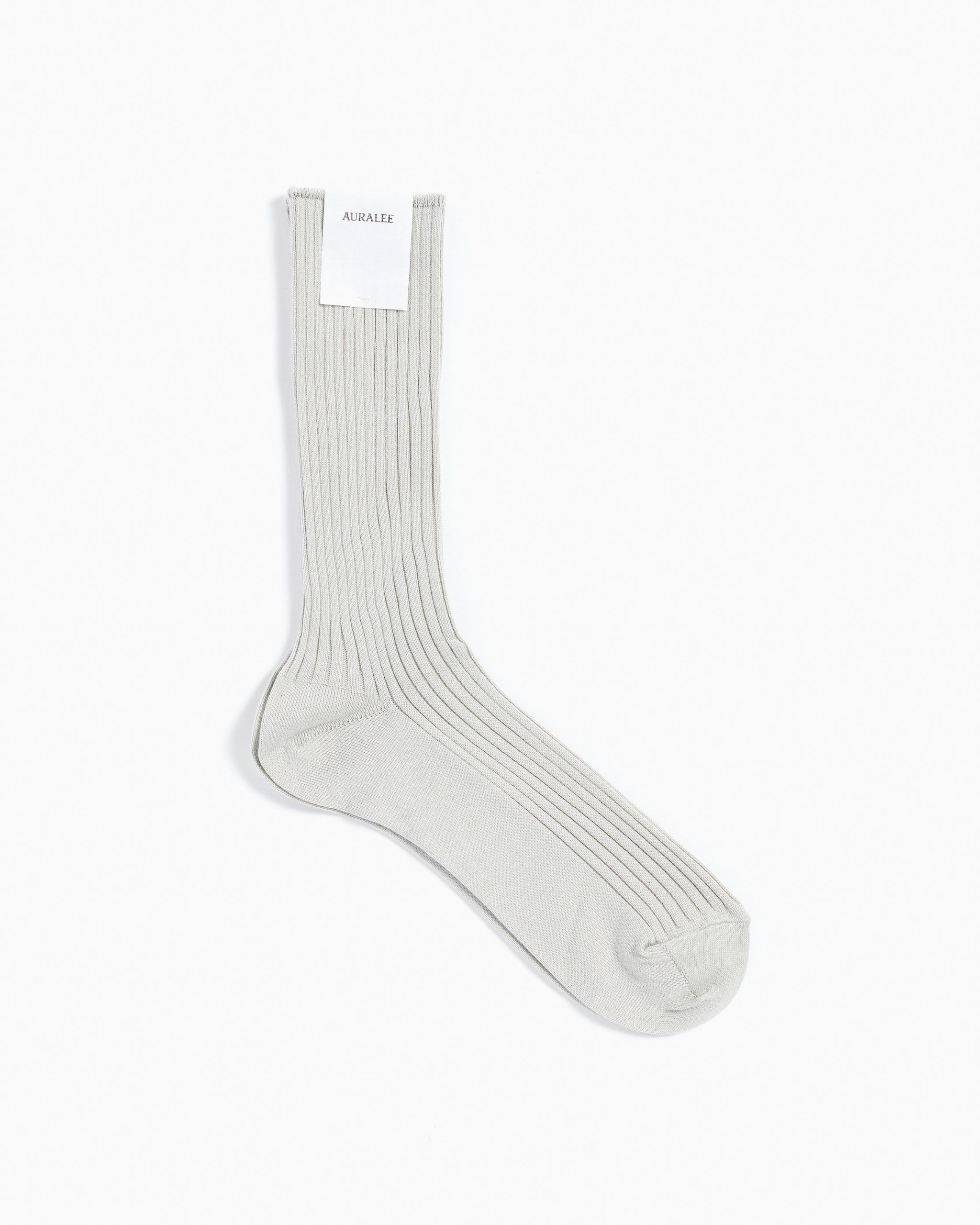 giza high gauge socks in pale green 1