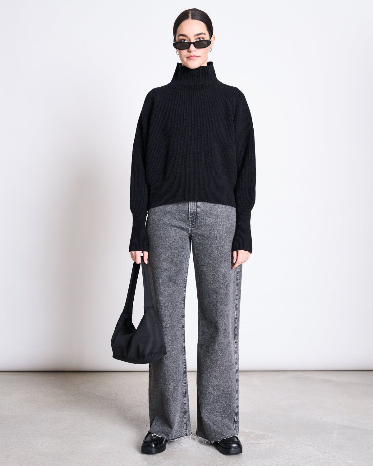 high neck jumper wooly ola black gots 2