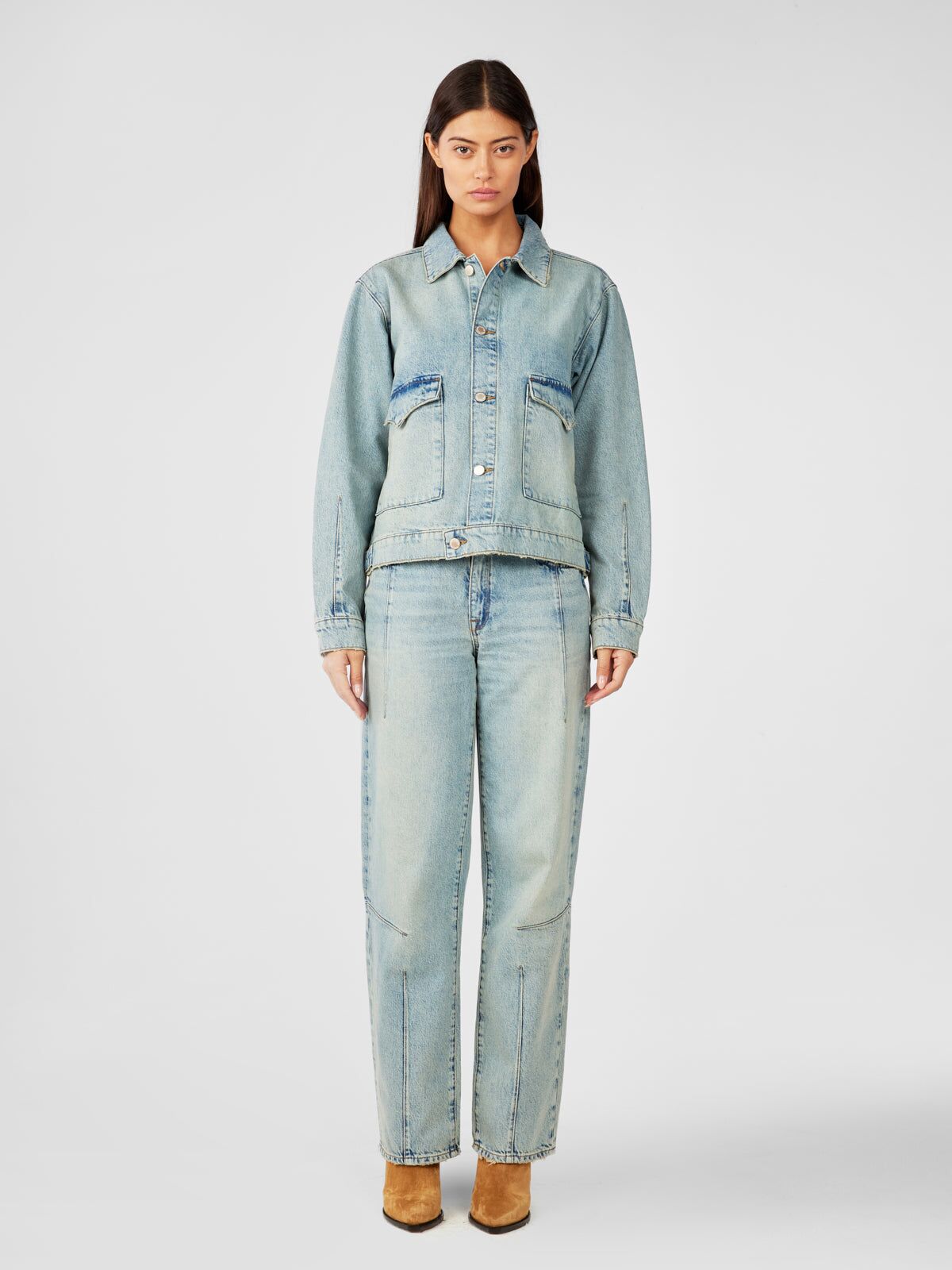 lillian boxy western jacket venice vintage indigo 1