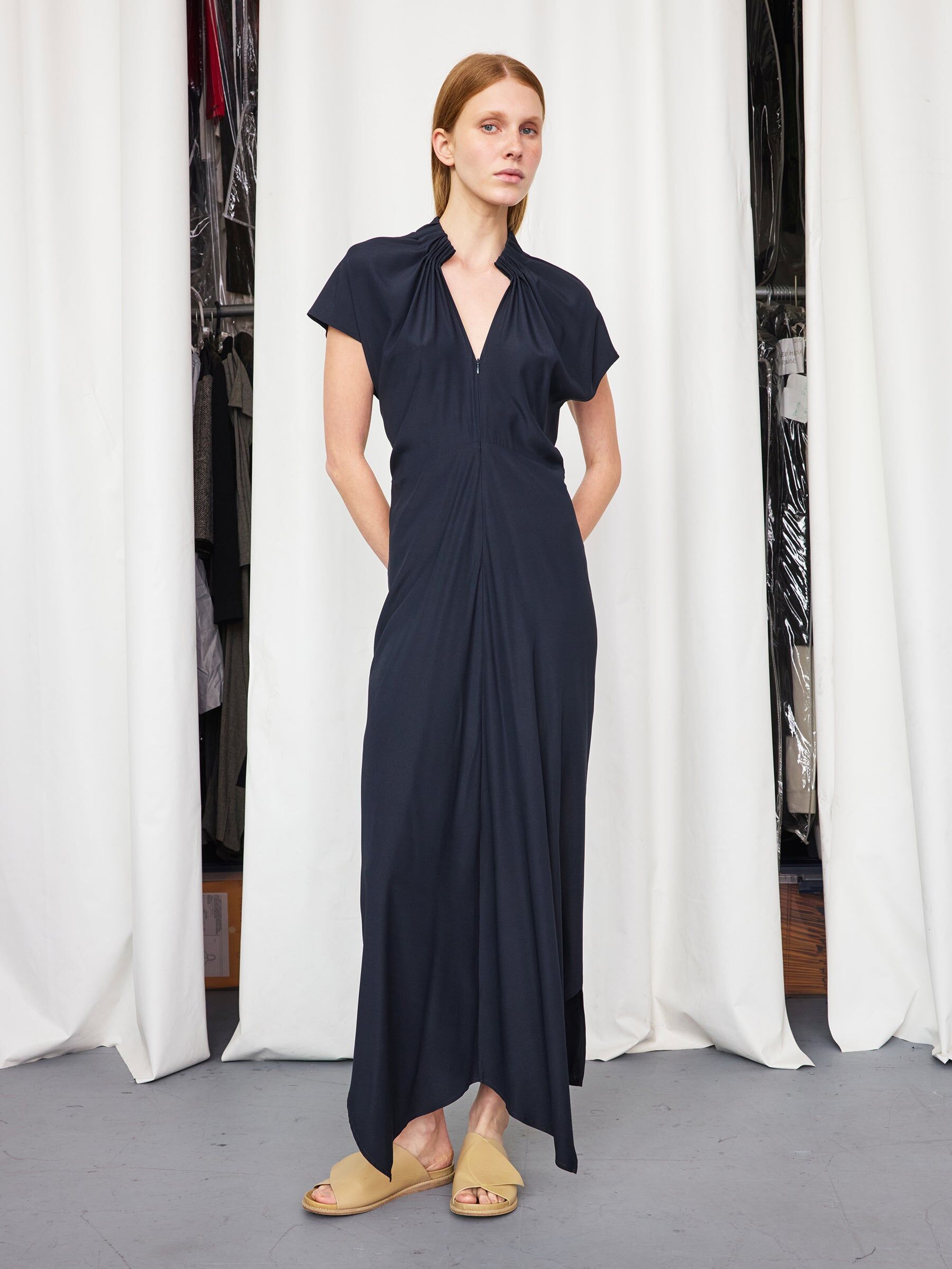long ruched stella dress 1 1