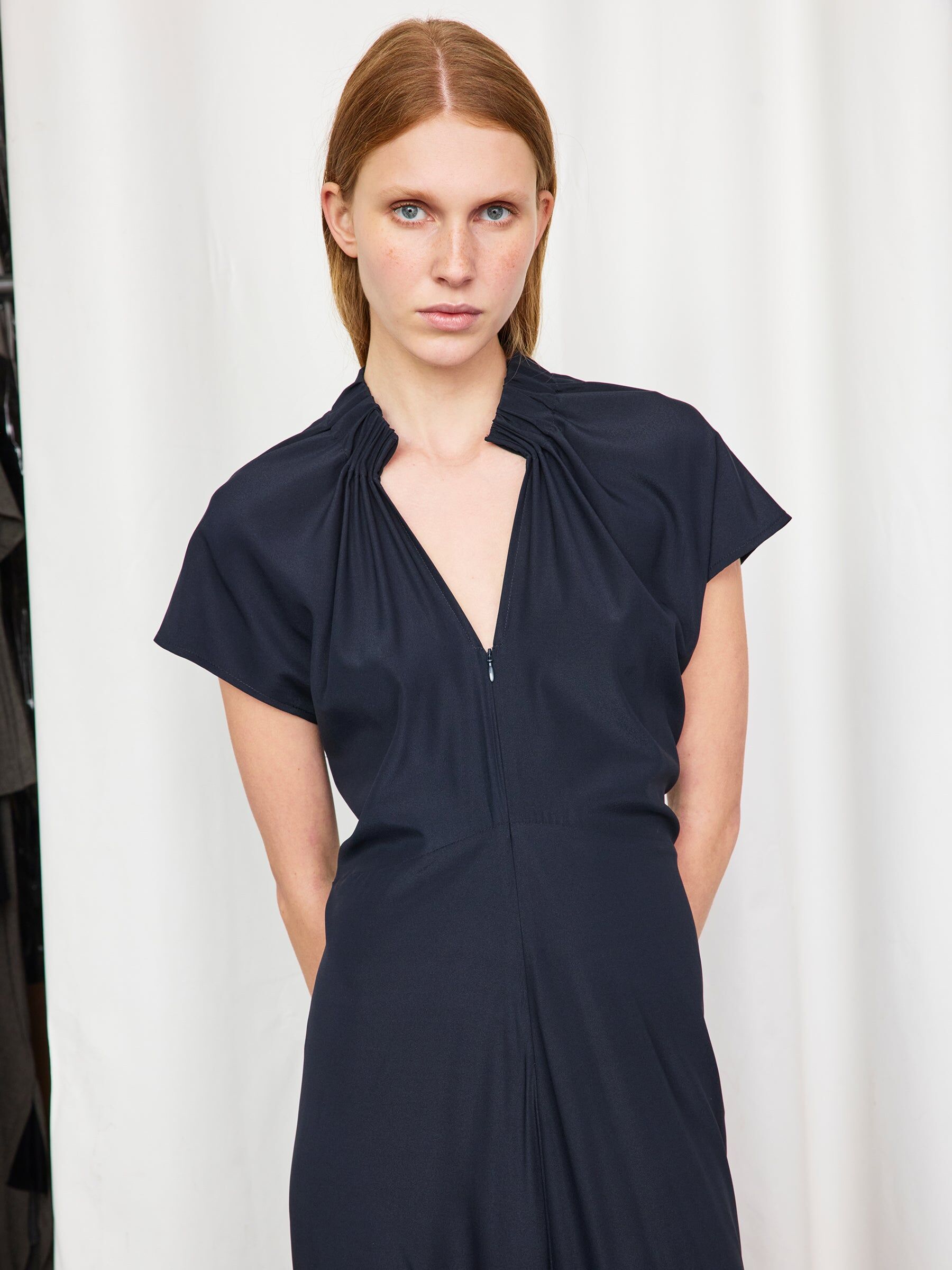 long ruched stella dress 2