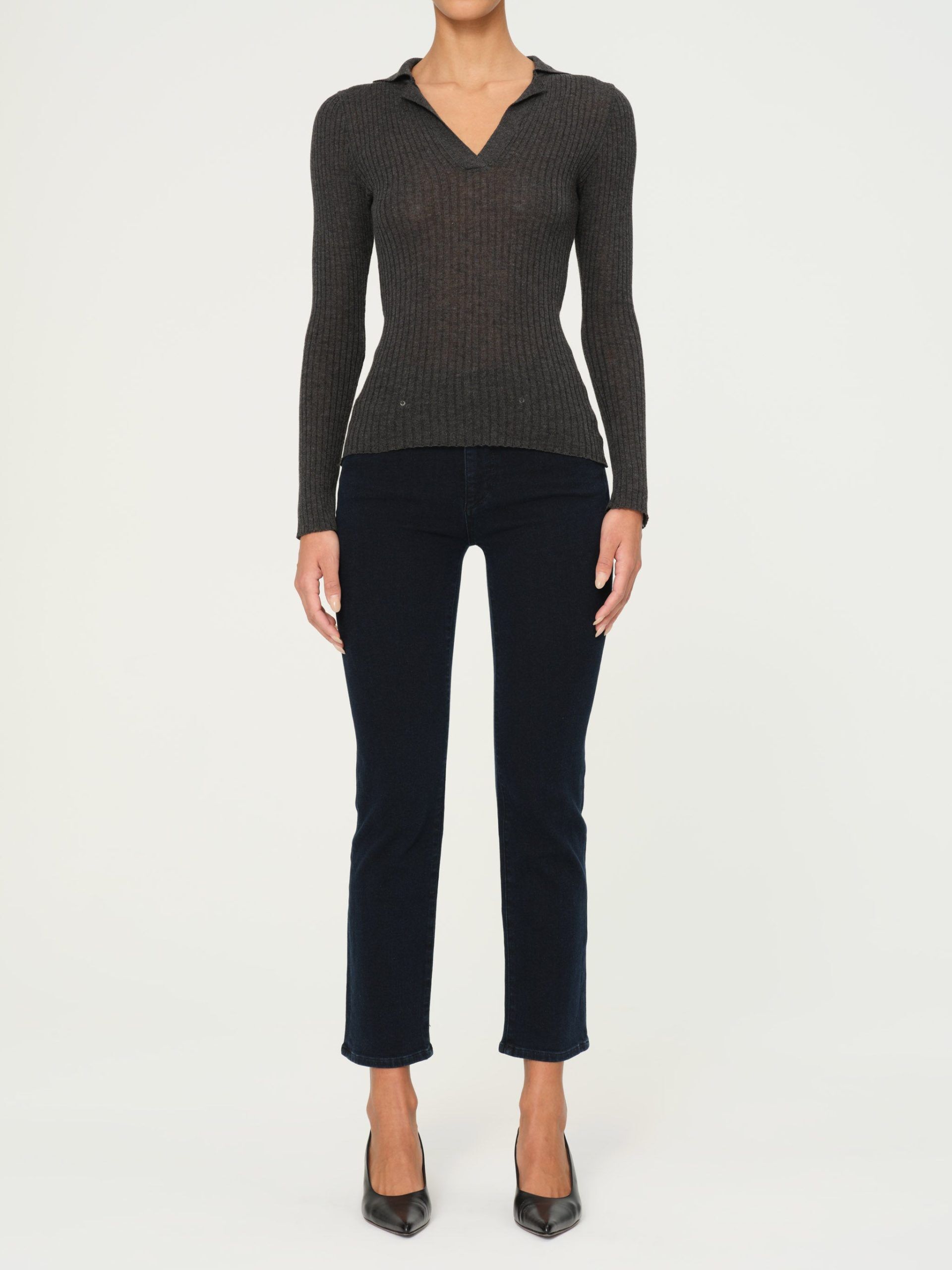long sleeve polo charcoal 3