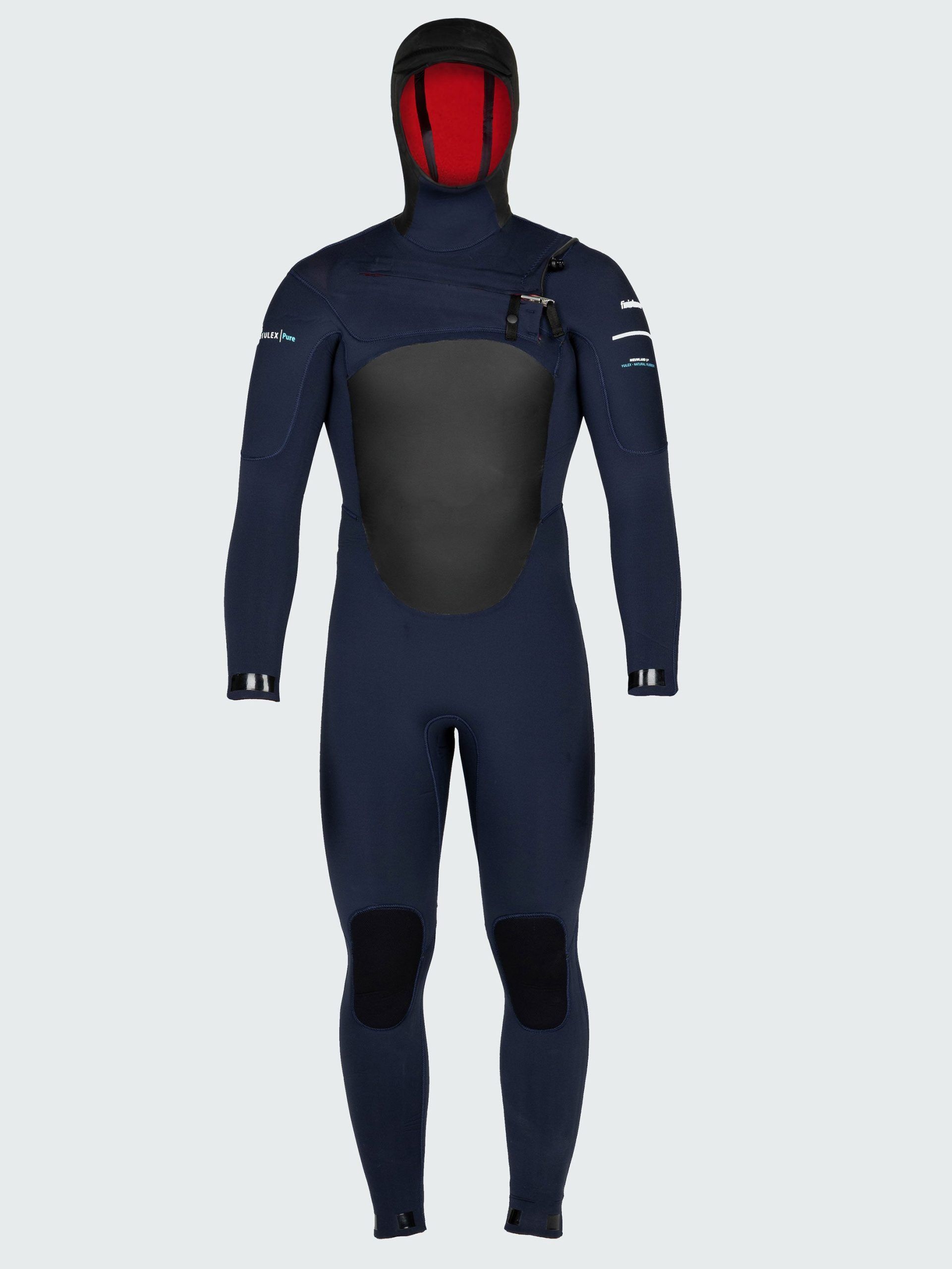 mens nieuwland 5545mm yulex chest zip hooded wetsuit 1