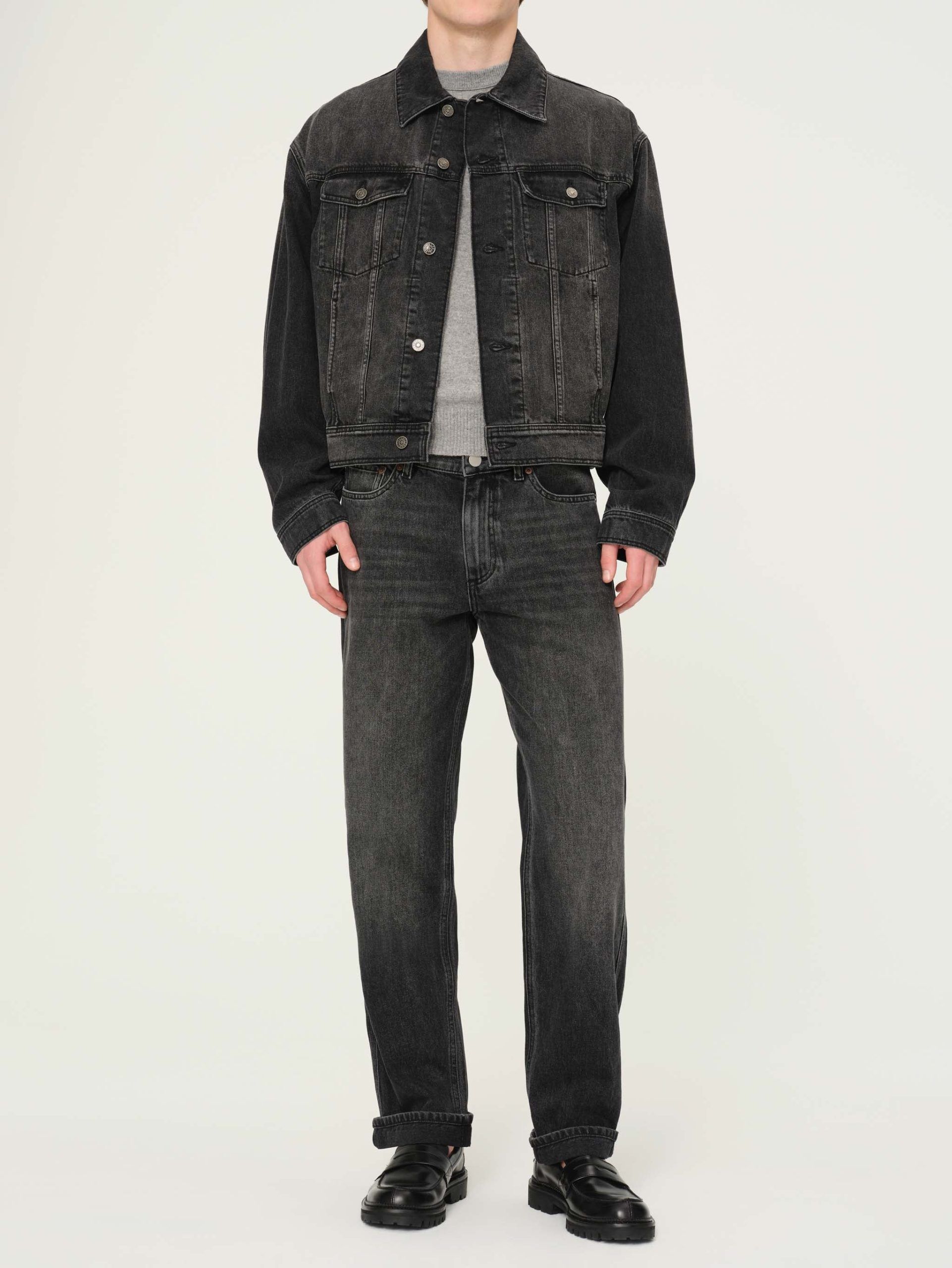 noah straight jeans nightshade cuffed washed black 1