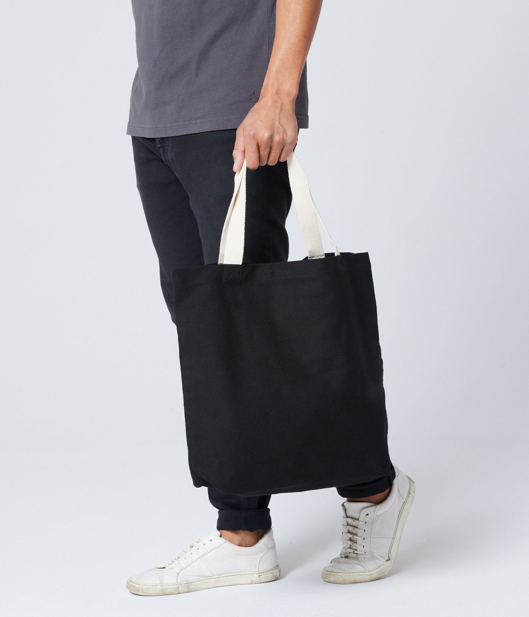 organic canvas tote bag black 3