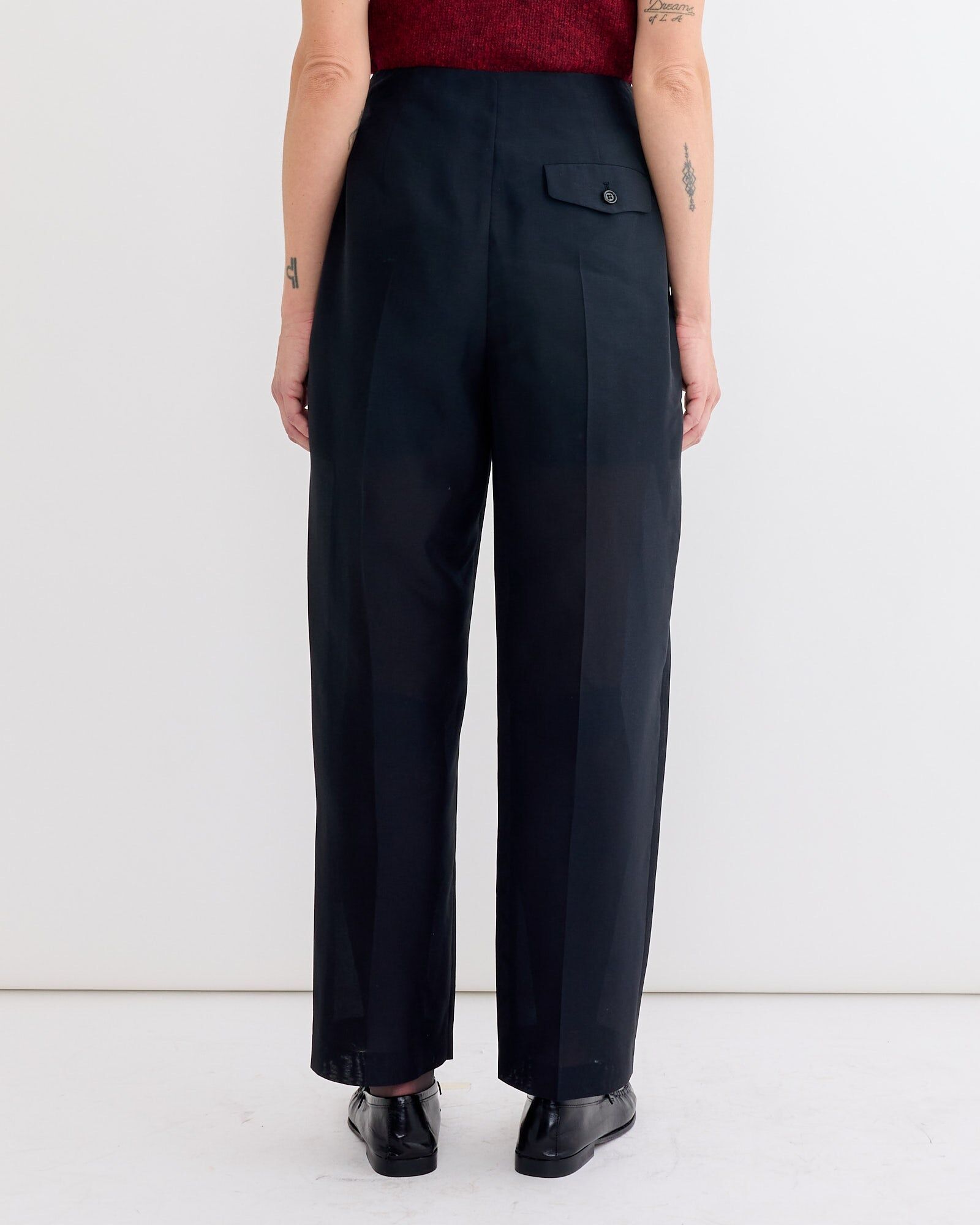 organza structure pant in black 3