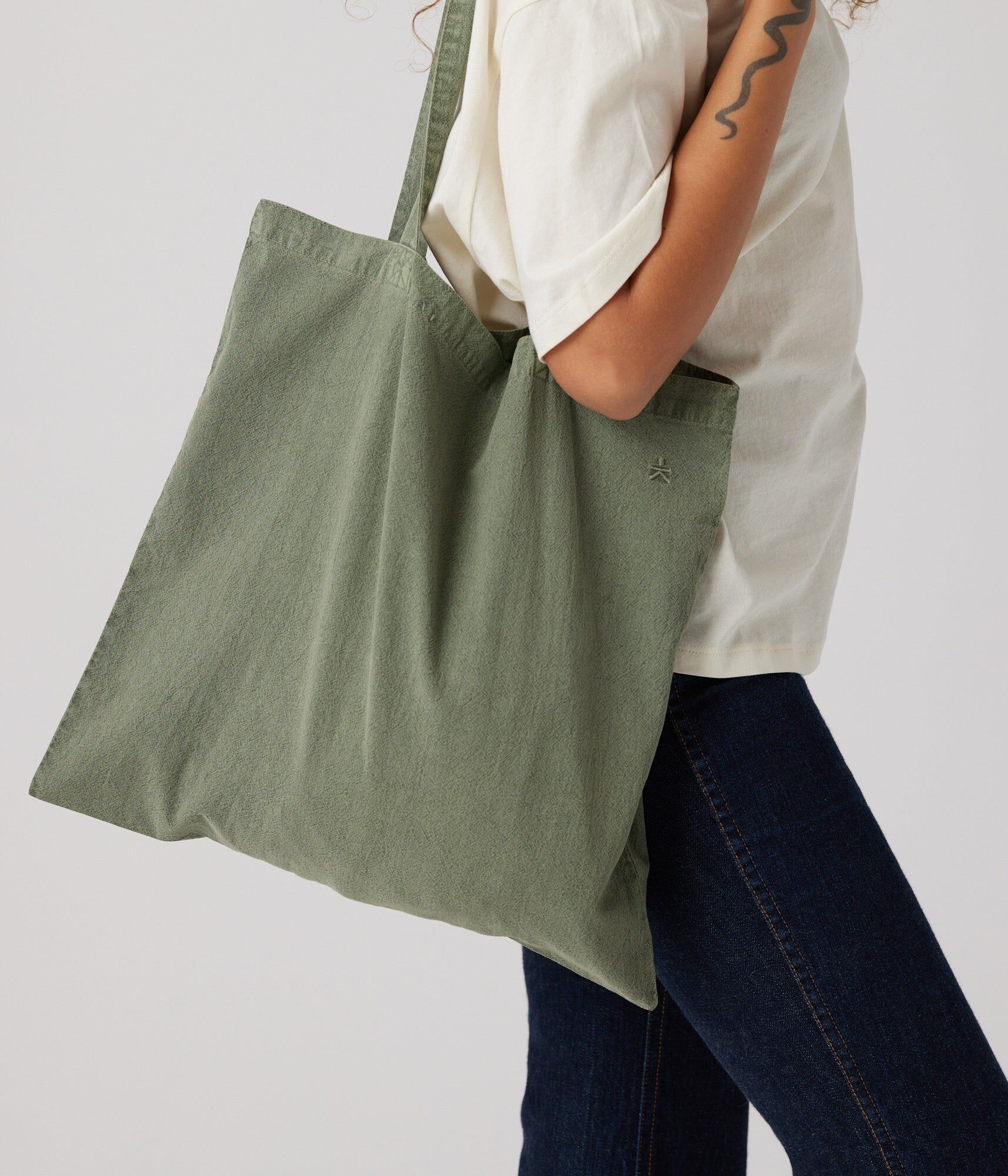 pigment dyed tote bag army 1