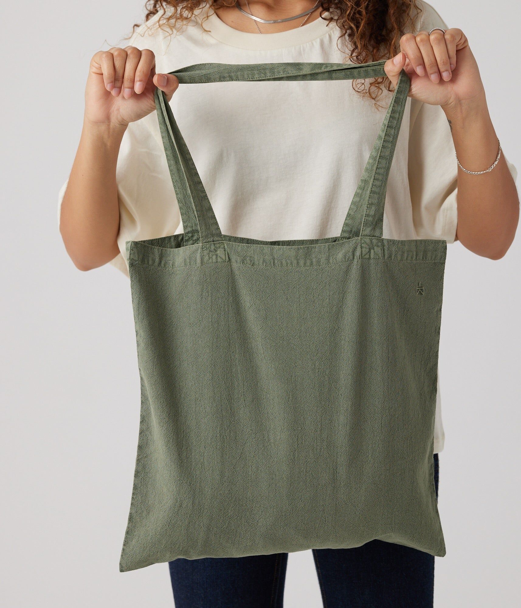 pigment dyed tote bag army 2