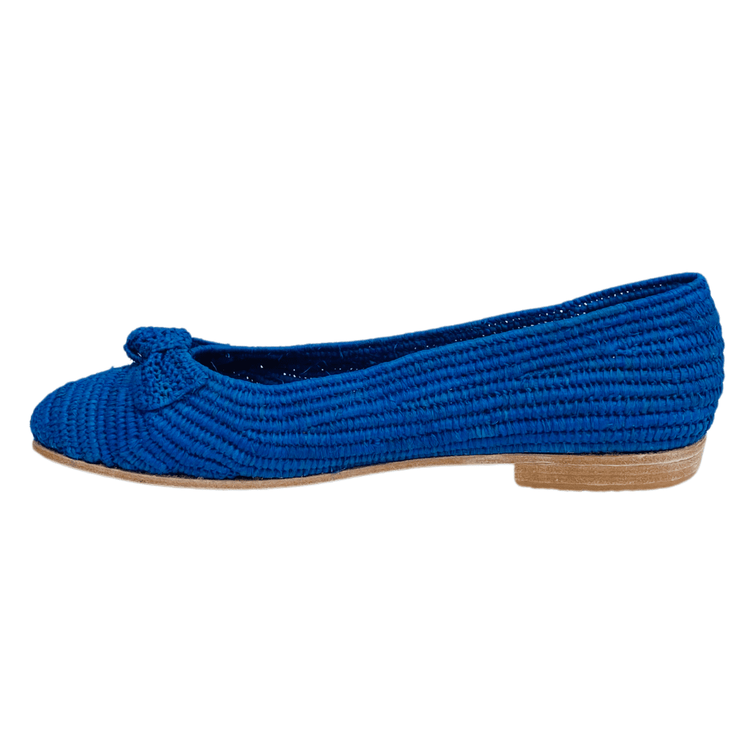 raffia ballet flats blue 3