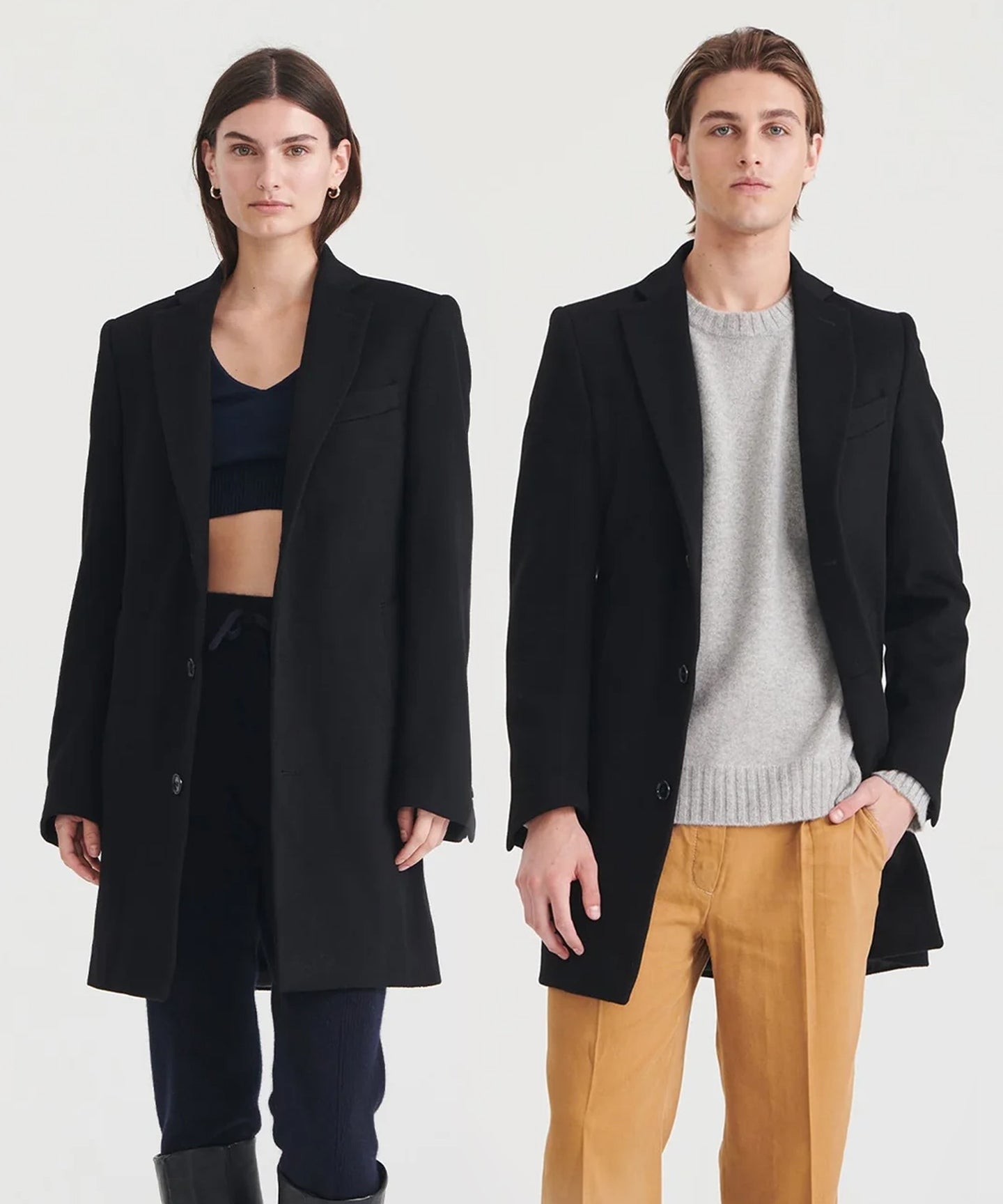 reclaimed cashmere tailored coat 1
