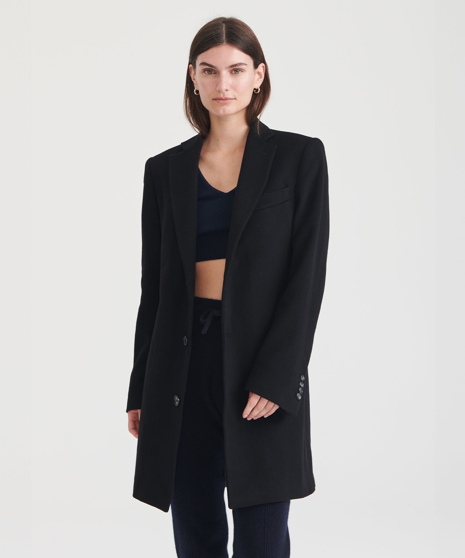 reclaimed cashmere tailored coat 3