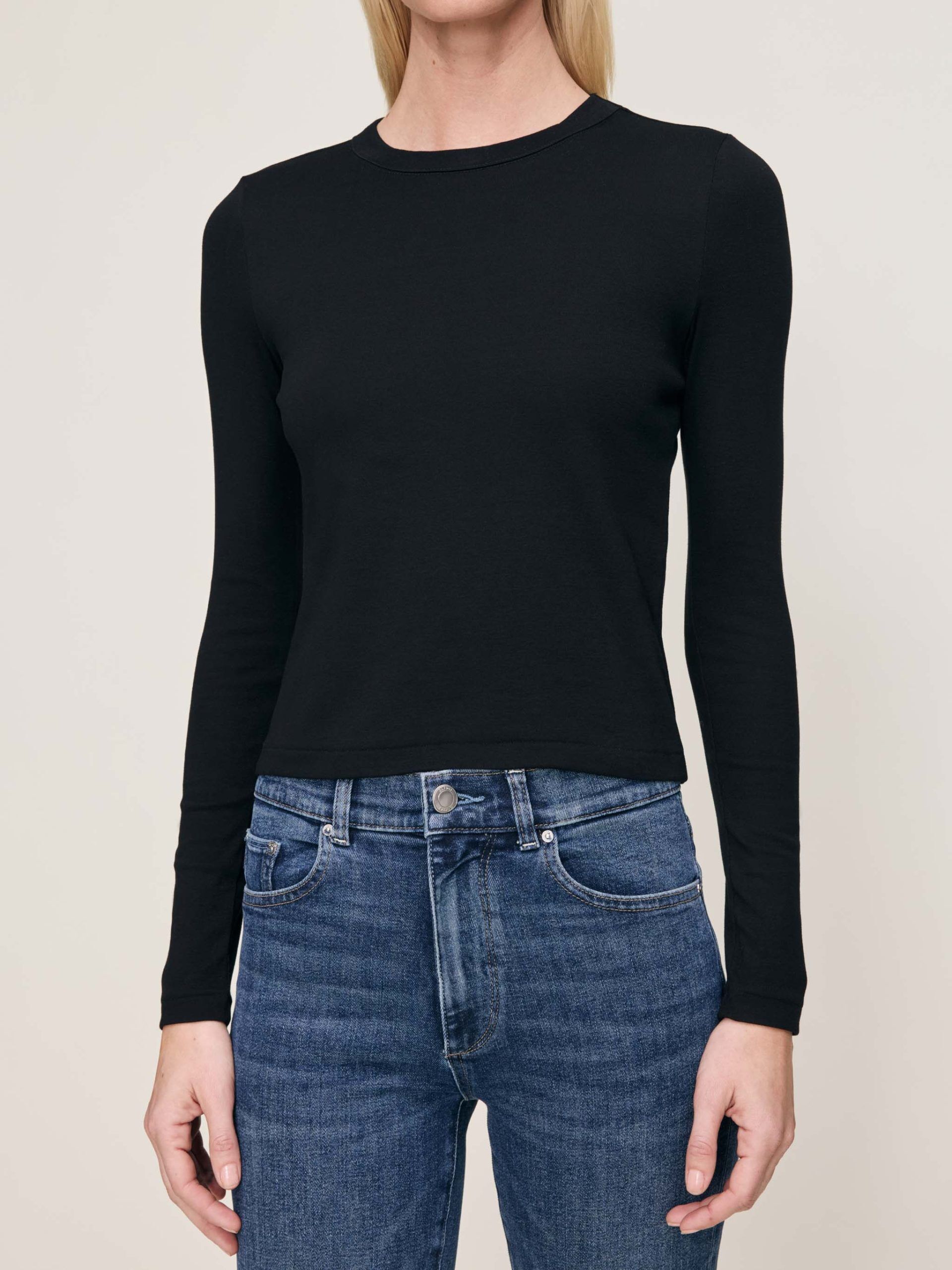 shrunken tee long sleeve black 1