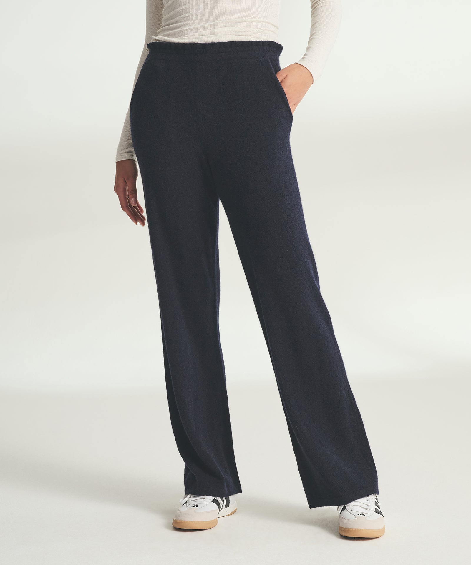 signature cashmere paperbag wide leg pants 1
