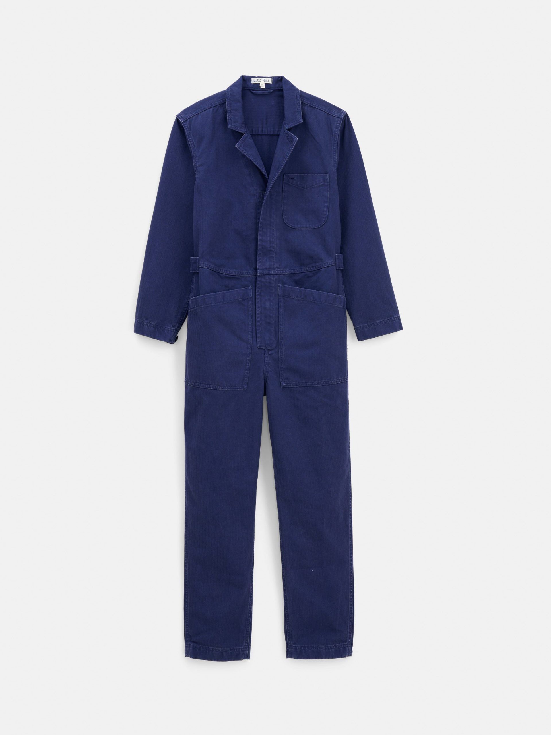 standard zip jumpsuit in herringbone 1