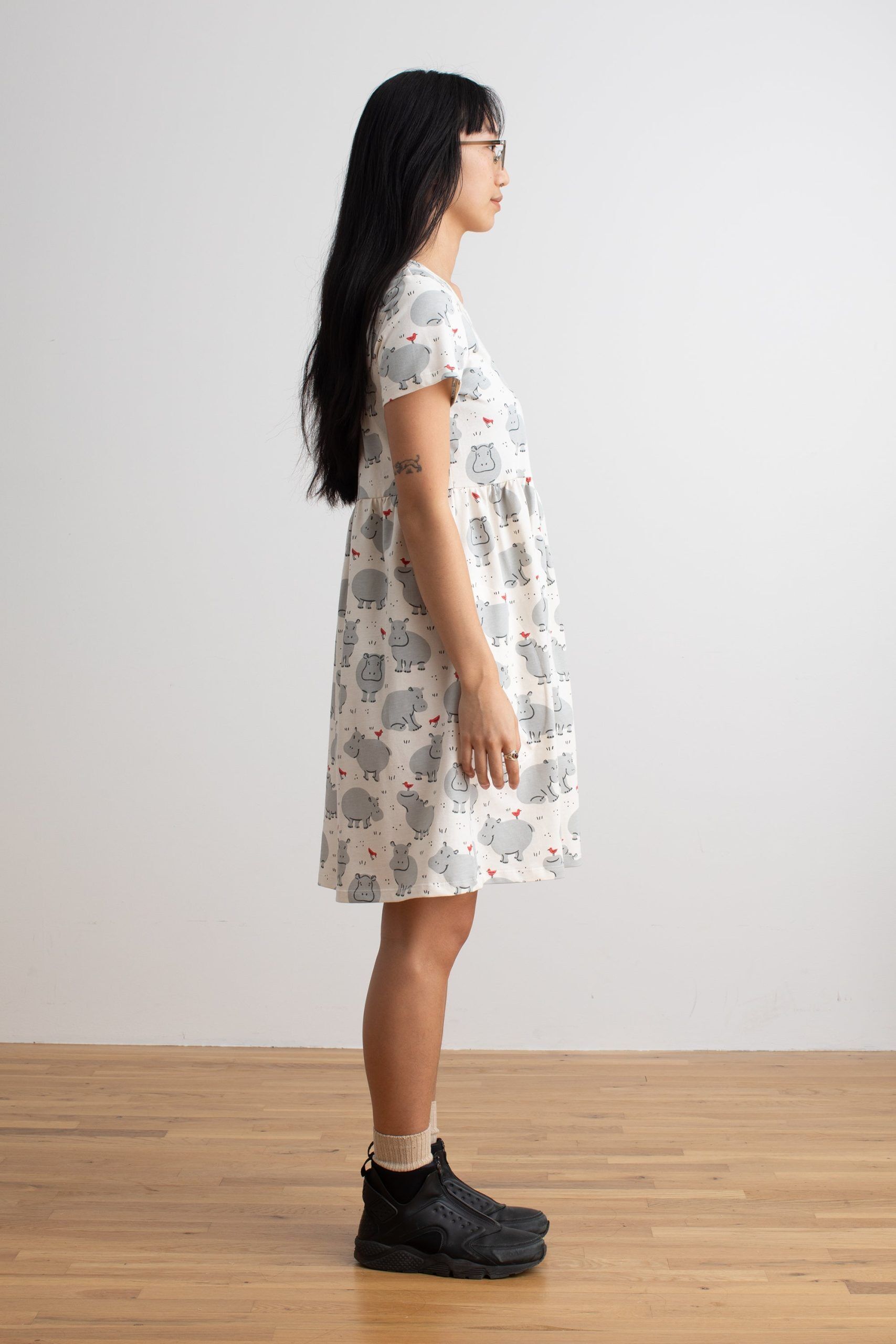 stockholm dress hippos grey 2