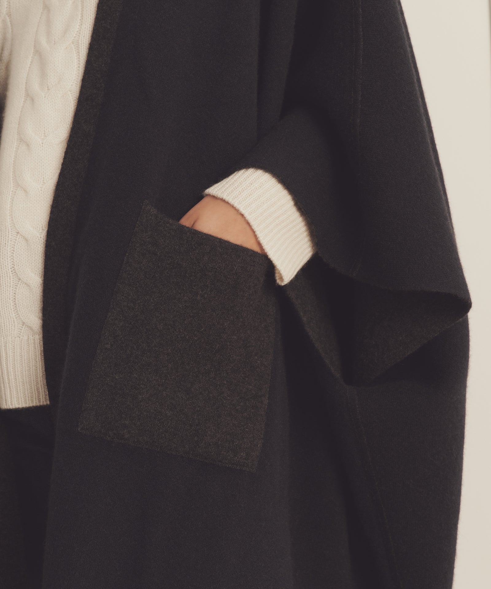 super luxe cashmere double faced poncho 3