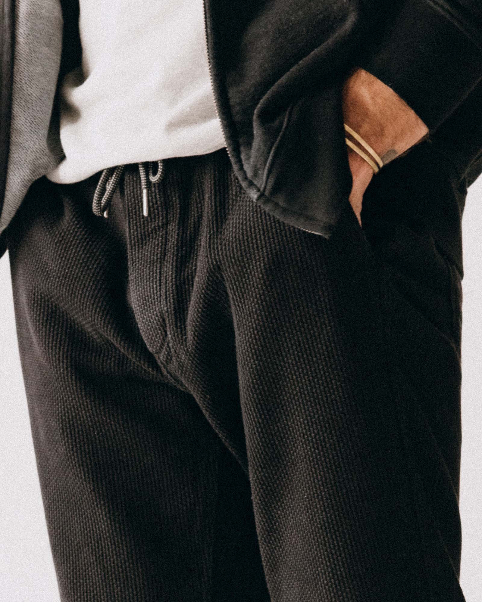 the apres pant in black indigo sashiko 3