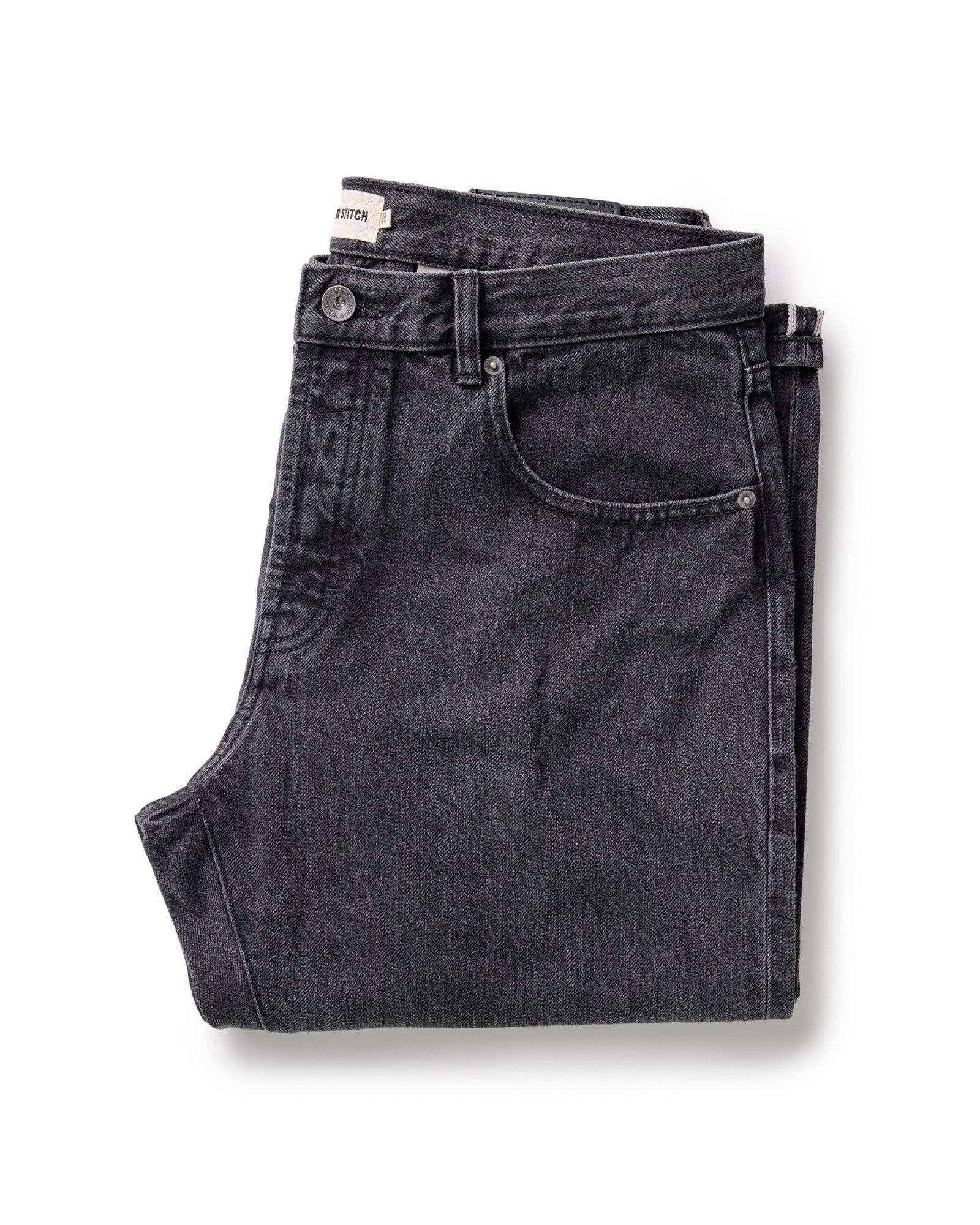 the democratic jean in washed black organic slub selvedge 1