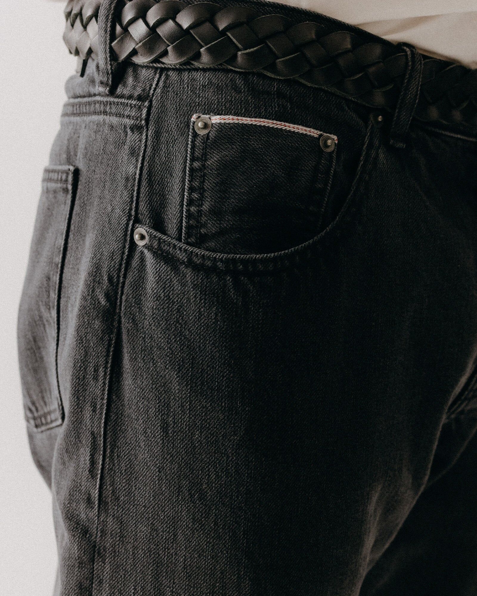 the democratic jean in washed black organic slub selvedge 3