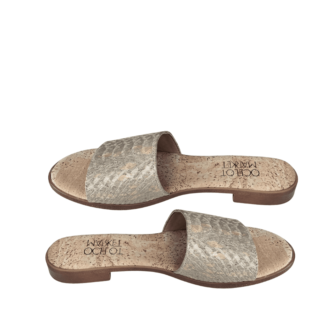 womens cork sandal gold piton 3