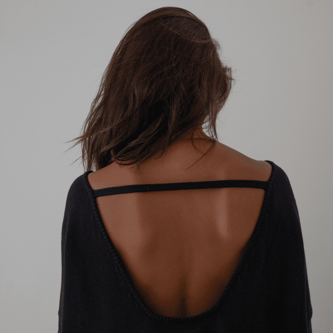 angel dress black open back knit 2