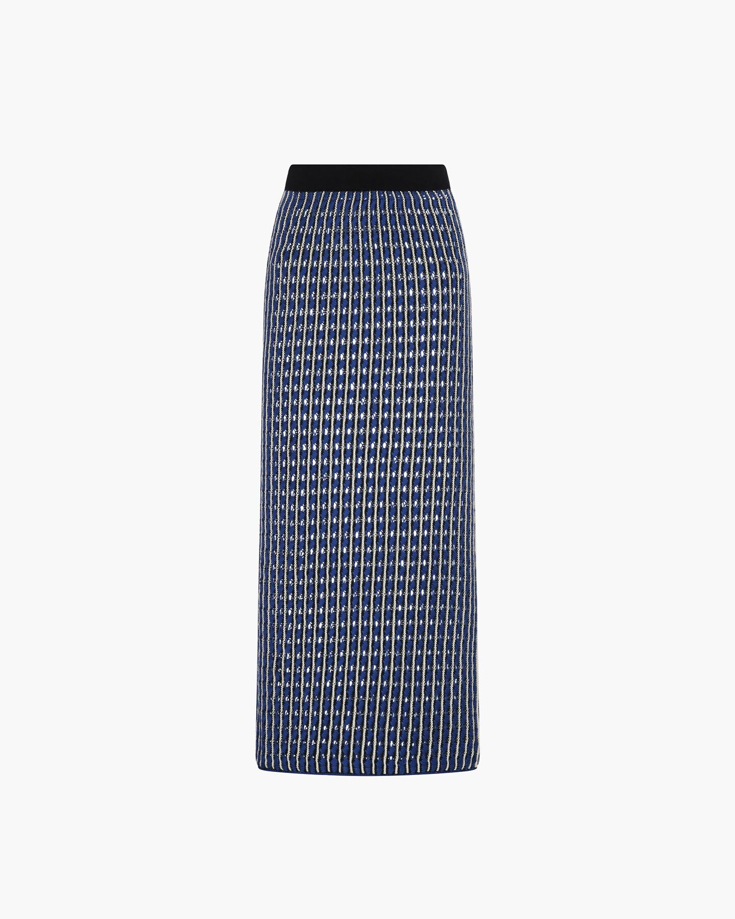 apu midi skirt electric blue black 1