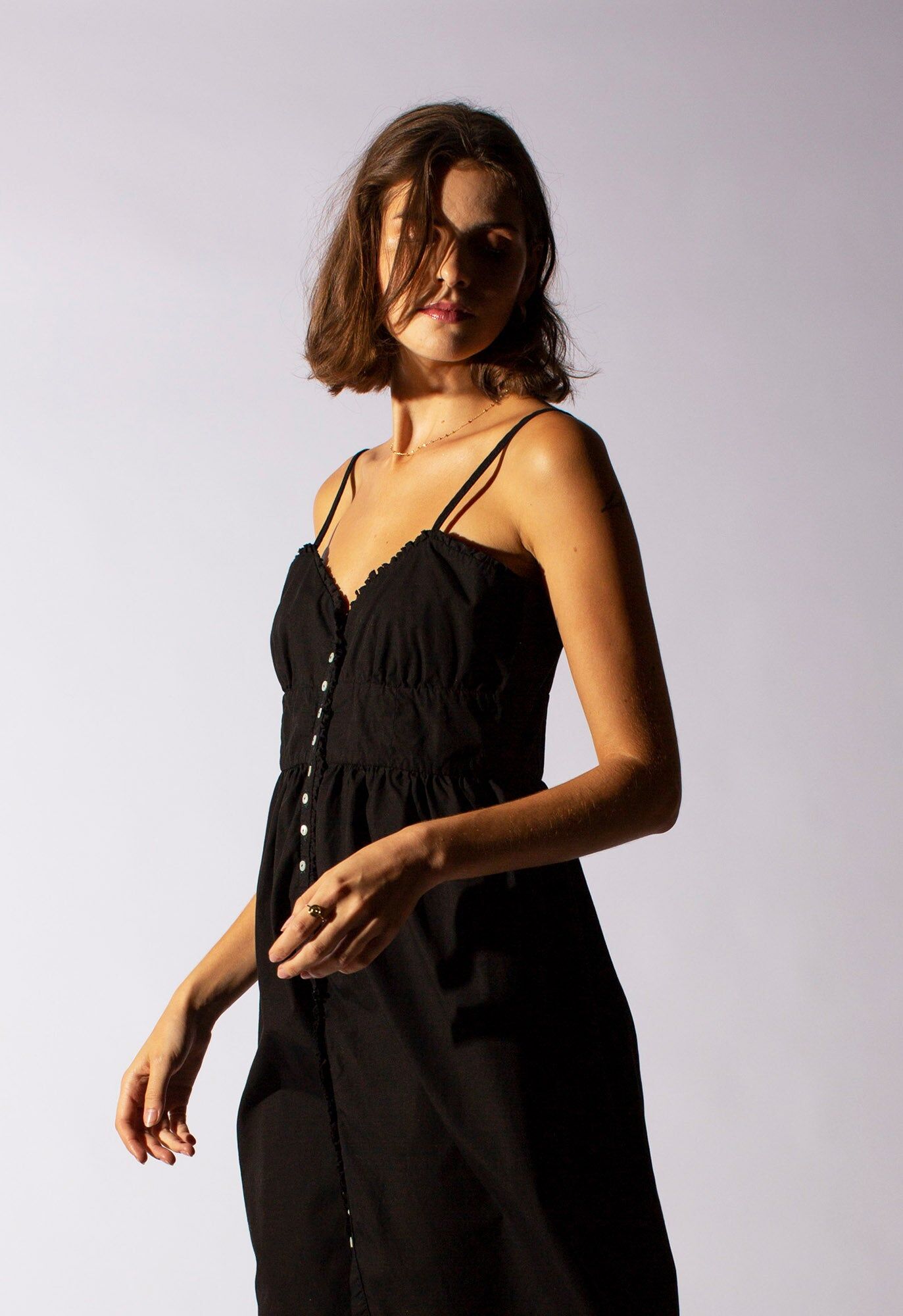 avalon dress in black poplin 2