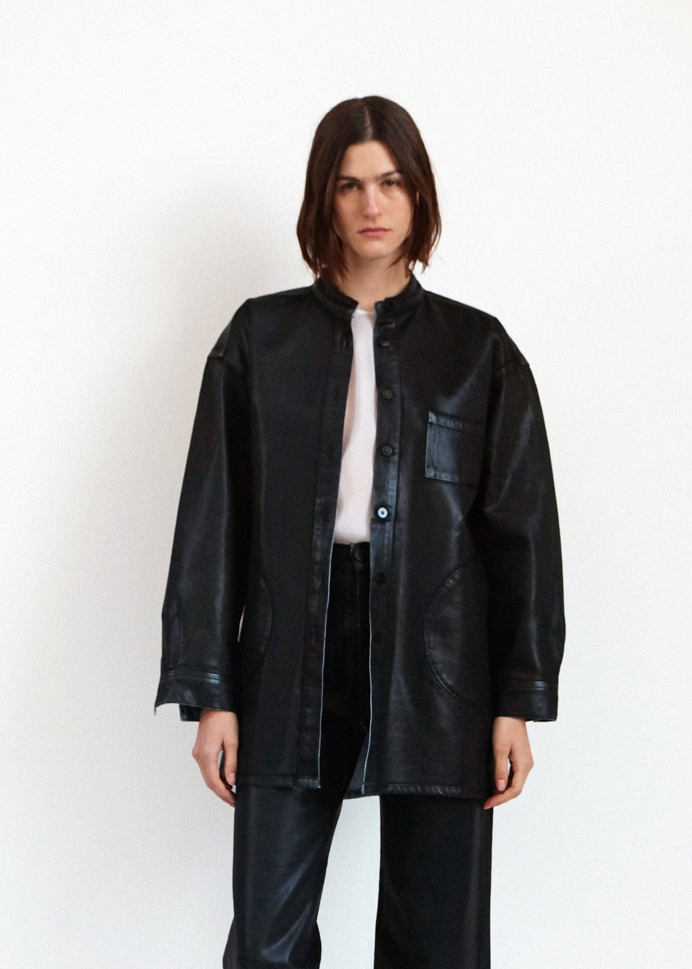 band collar okuda jacket black lacquer 1