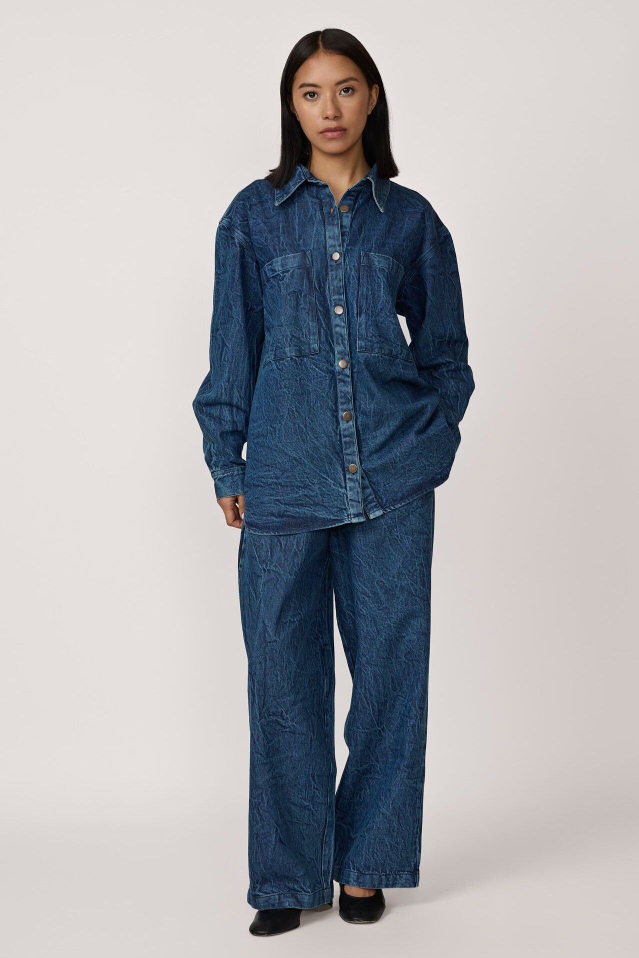 boyfriend shirt washed denim 2